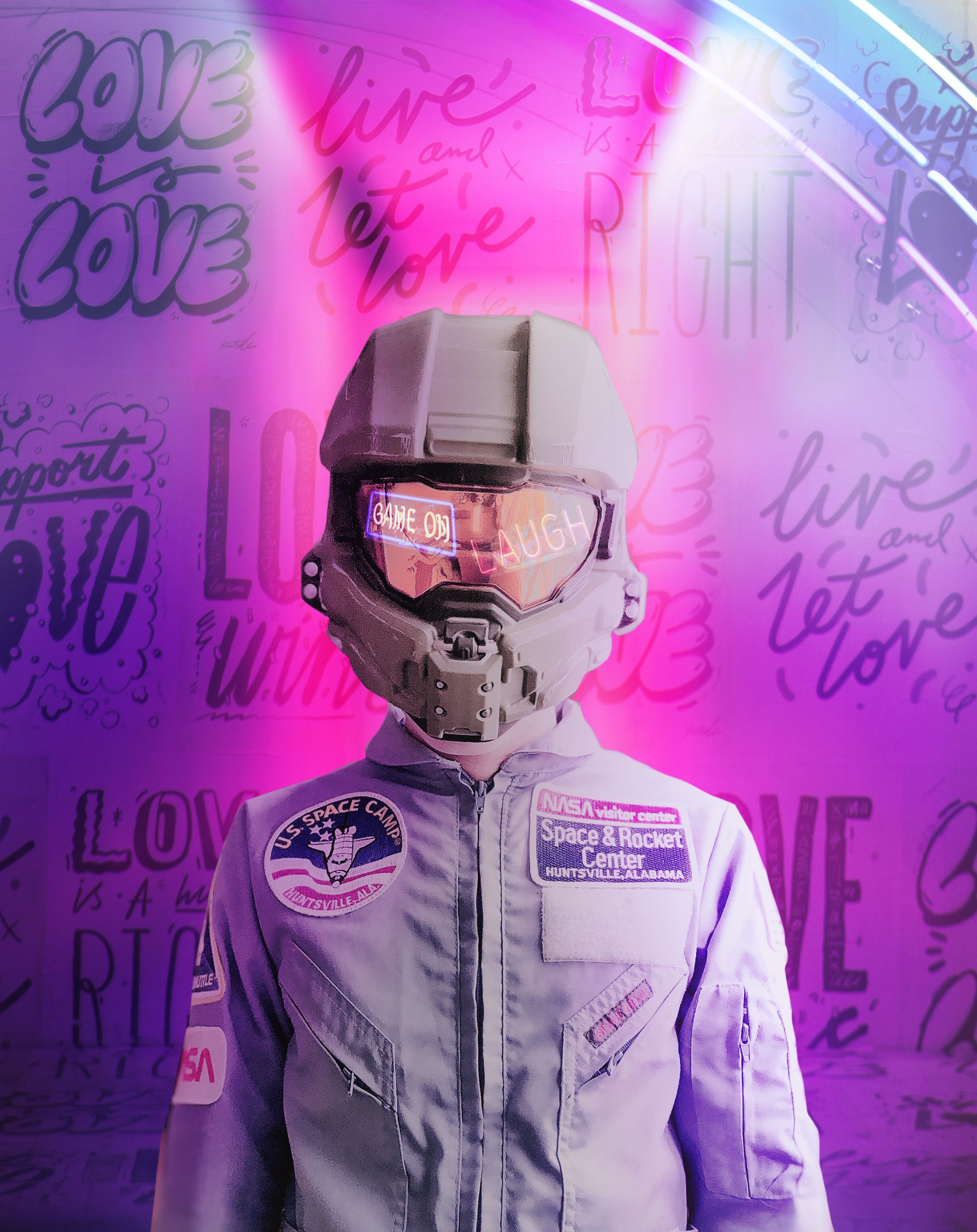 Astronaut Wallpaper 4K, NASA, Space Suit, Neon, Pink, Sci Fi