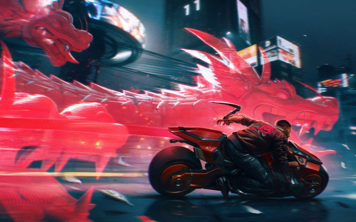 Cyberpunk 2077 4K Wallpaper, Dragon Boat Festival, Illustration, Graphics CGI