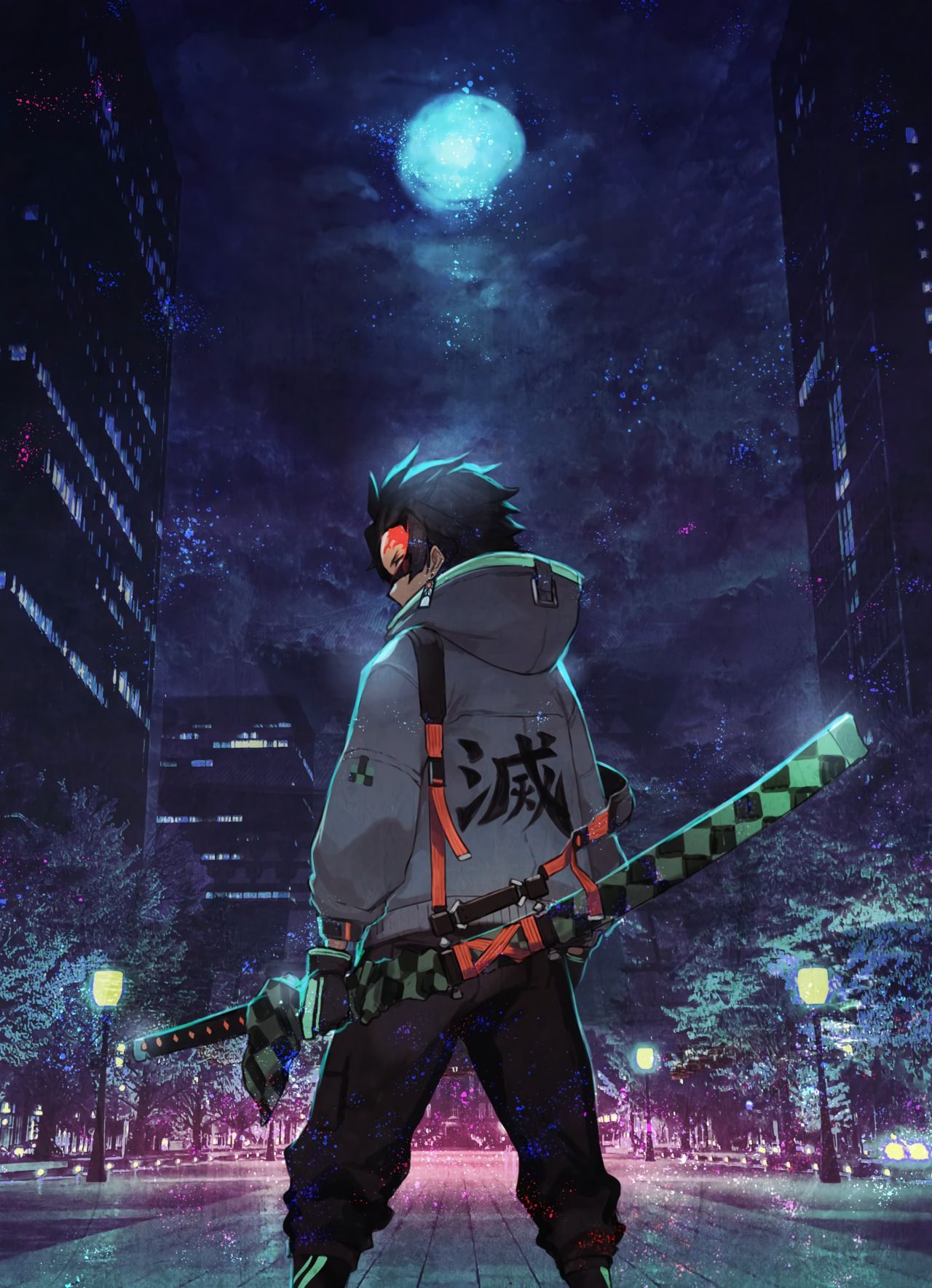 Tanjiro Street Style [Demon Slayer](2964x4096). Anime guys, Anime ninja, Dark anime