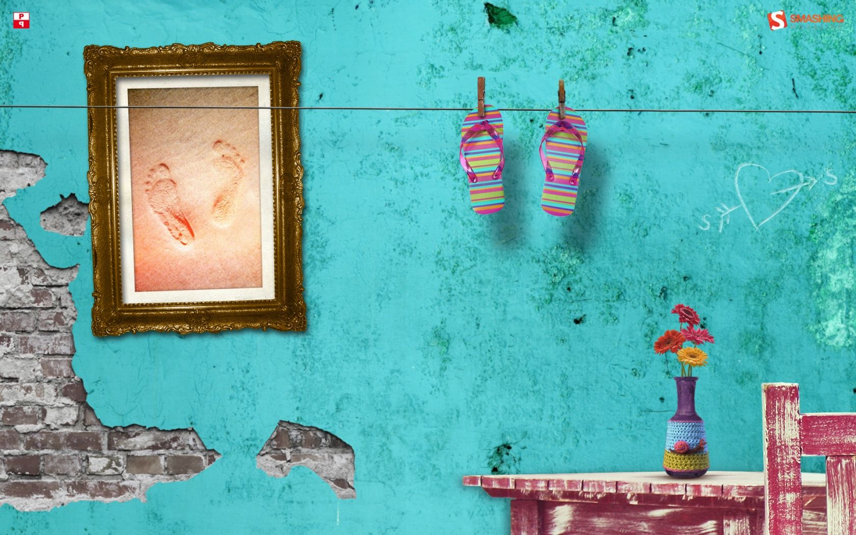 Summer Feet desktop PC and Mac wallpaper