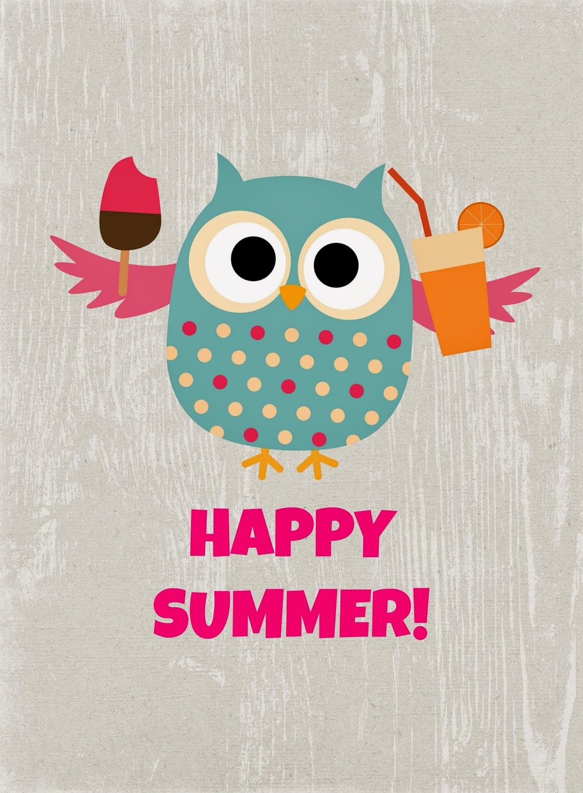 FREE Owl Themed Summer Printables For Instant Decor!. Owl wallpaper, Owl, Happy summer