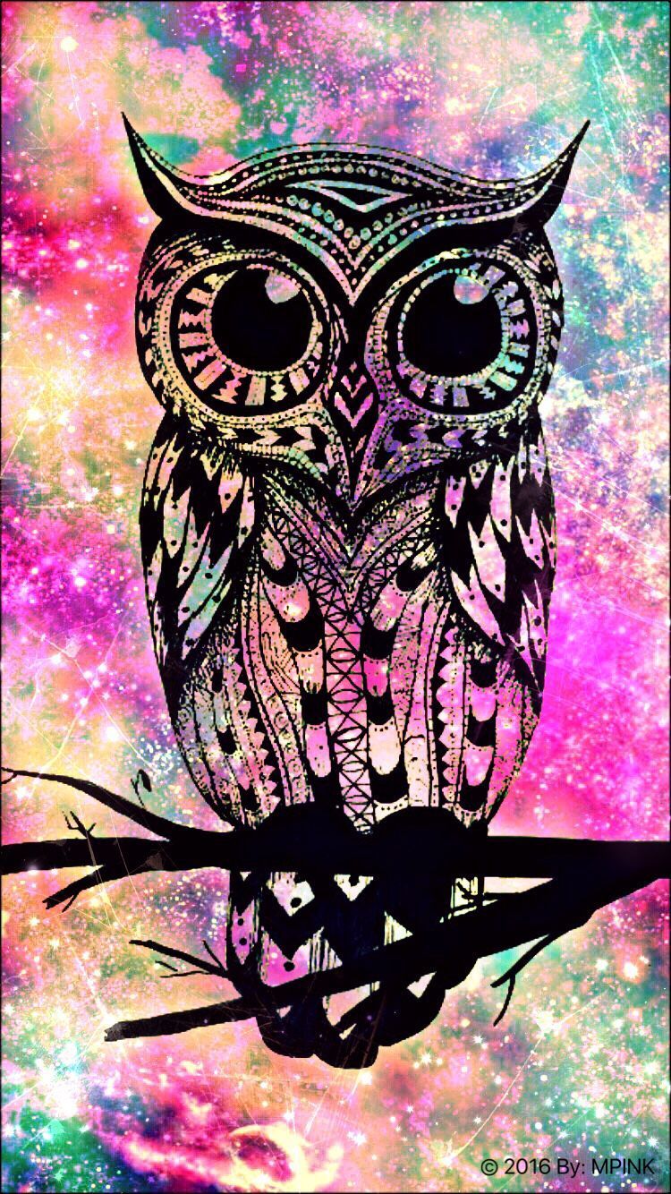 Mandala Galaxy Owl Wallpaper