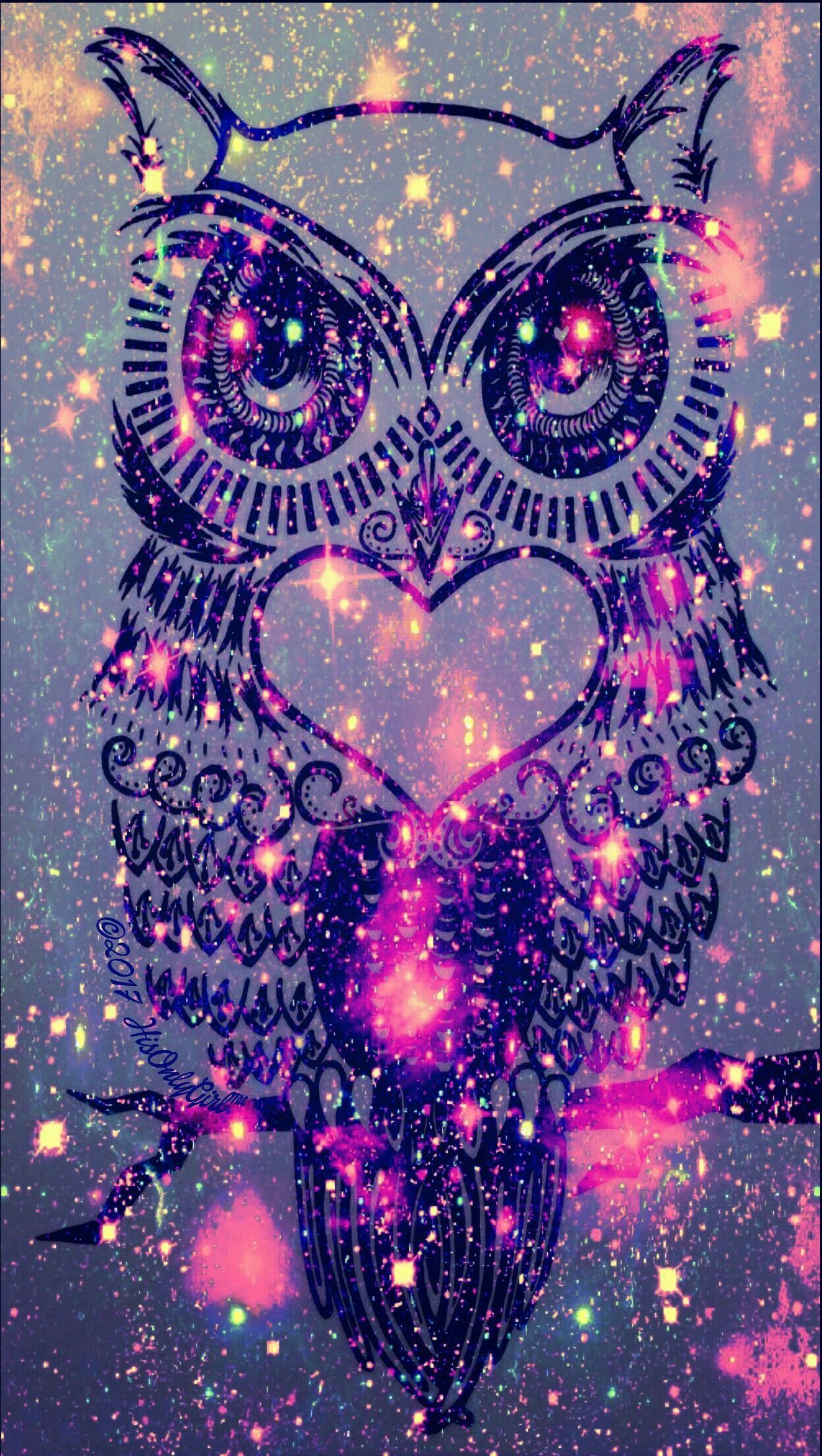 Owl Galaxy Wallpaper