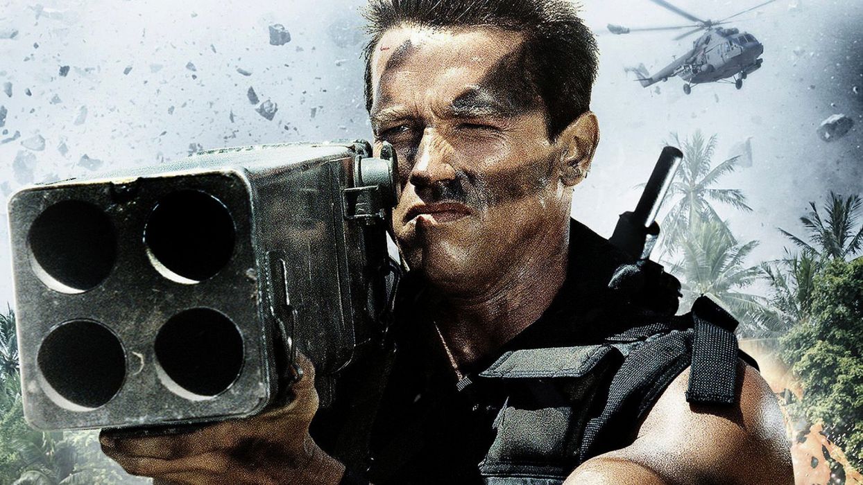 COMMANDO Movie Action Fighting Military Arnold Schwarzenegger Soldier Special Forces Adventure Thriller Movie Film Warrior Fantasy Sci Fi Futuristic Science Fiction Wallpaperx1080