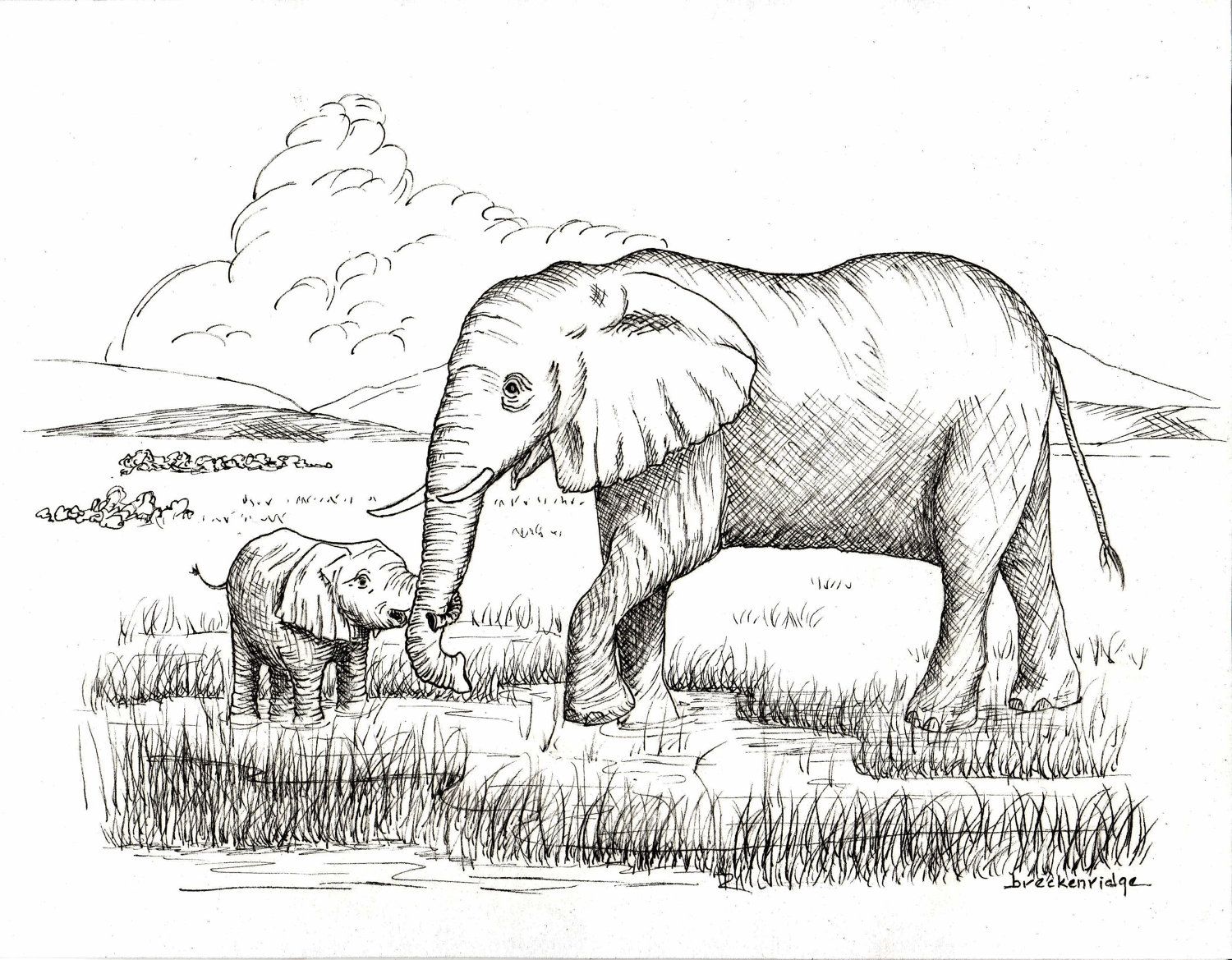 Рисунок на тему слон