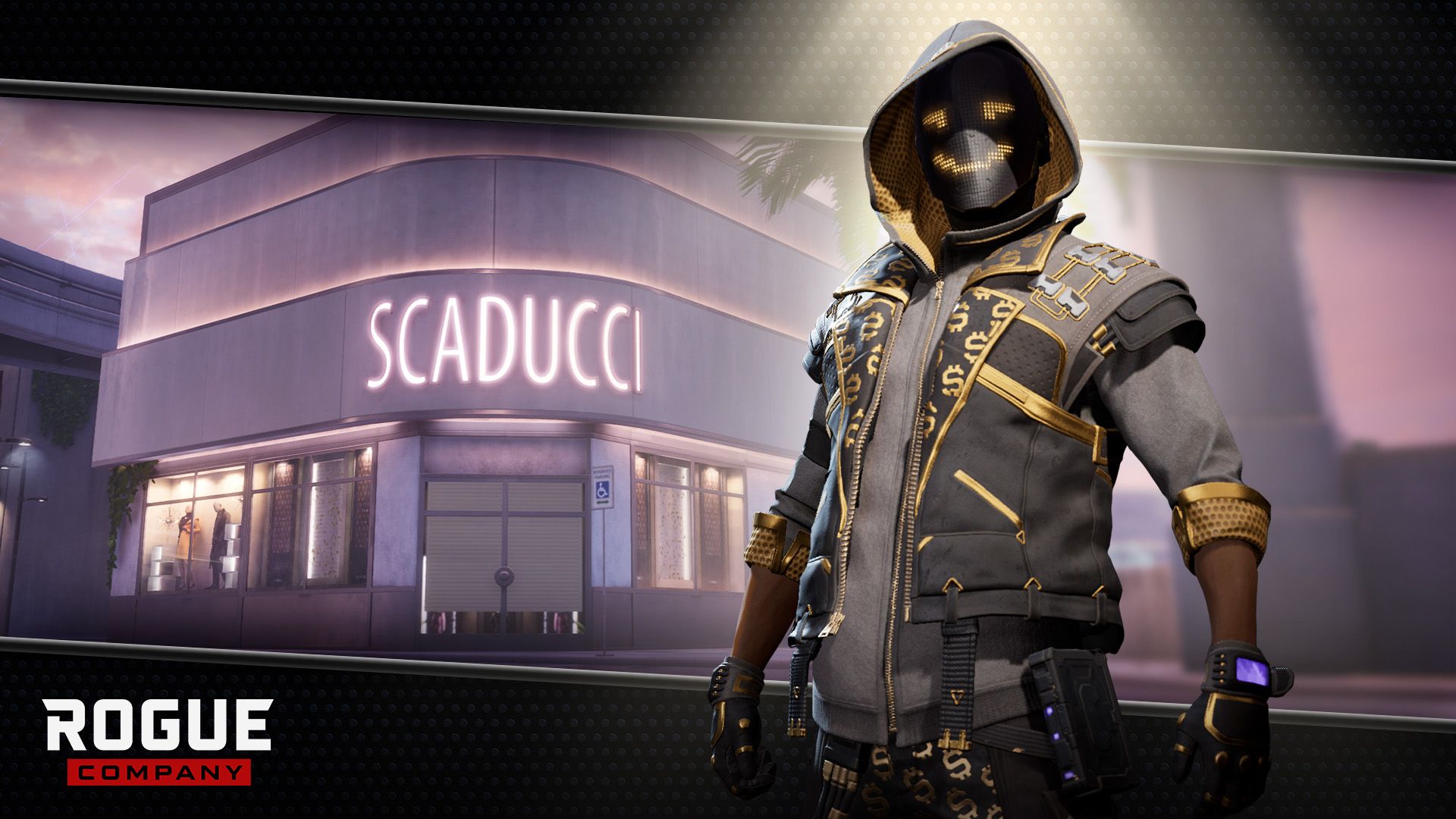 Rogue Company the streets of Vice, there's only one hacker worthy of Miami's greatest threads. Pick up Scaducci Gl1tch in the Store today!