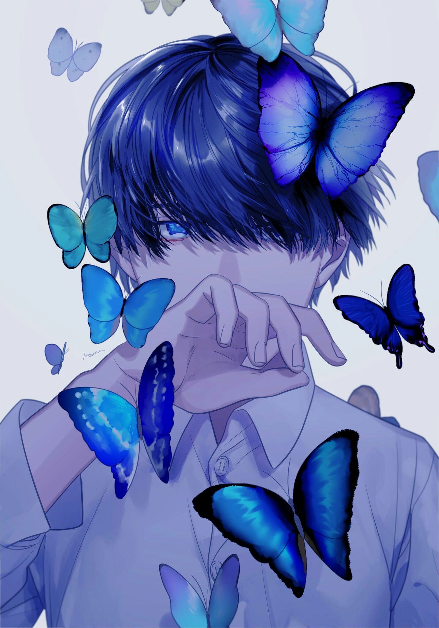 Artist:. Anime butterfly, Anime art girl, Boy art
