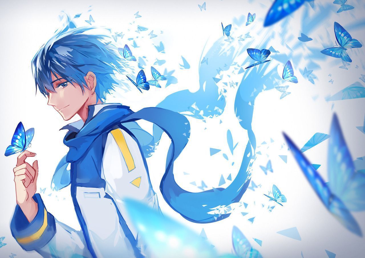 The Ice Phoenix God. Vocaloid kaito, Anime butterfly, Anime