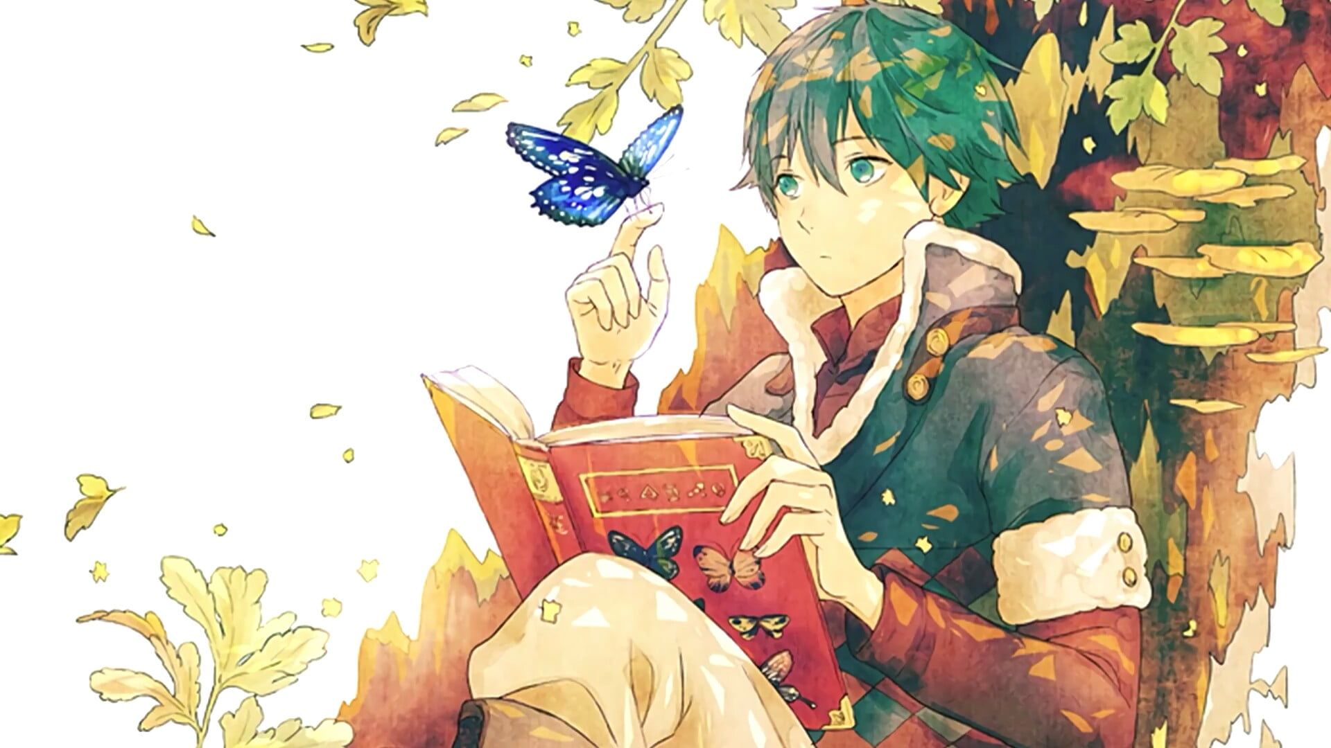 anime art anime boy anime guy #book #read #butterfly #tree #art P # wallpaper #hdwallpaper #desktop. Anime, Anime art, Anime boy