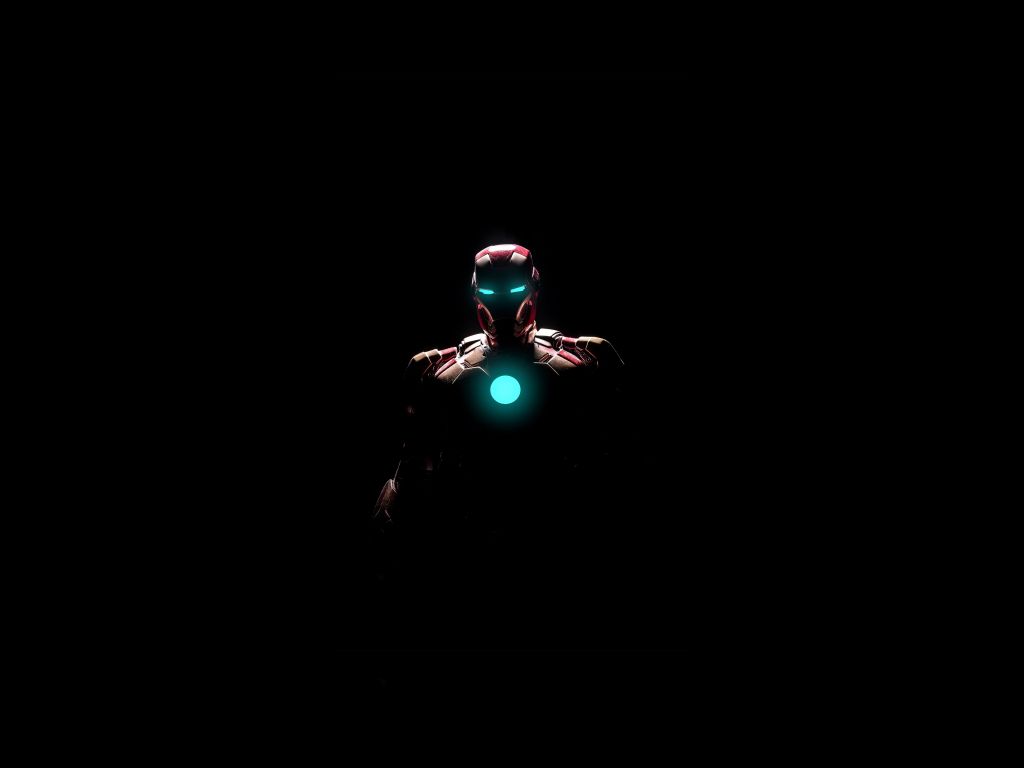 Desktop wallpaper iron man, arc reactor, glowing arc, minimal, HD image, picture, background, 763b8c