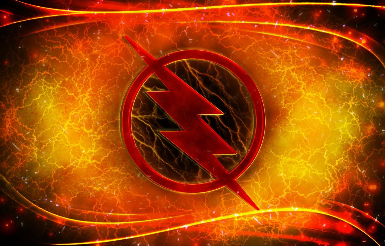Photo Wallpaper Logo, Lightning, Comics, Reverse Flash Reverse Flash Symbol HD Wallpaper