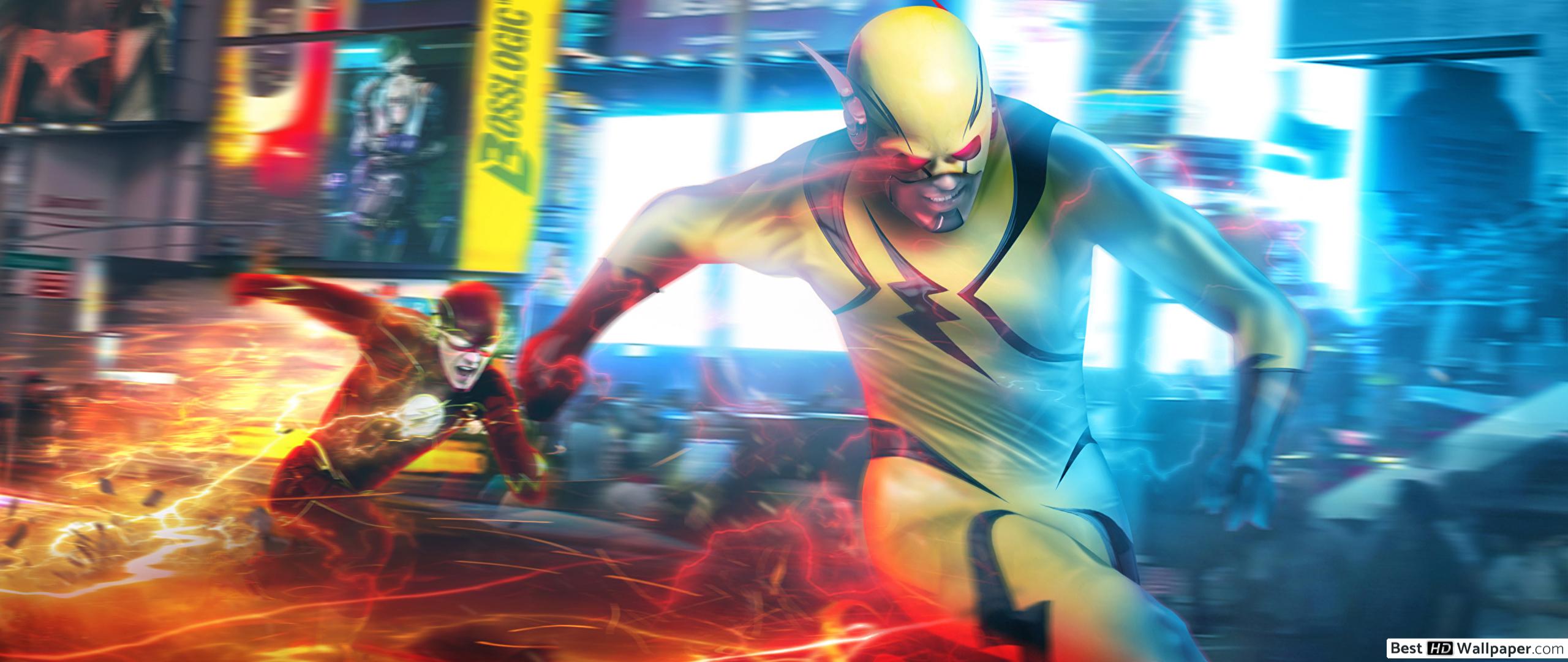The Flash Series Vs. Reverse Flash HD Wallpaper Download