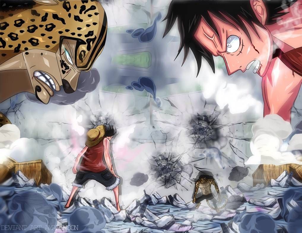 One Piece Luffy vs Rob Lucci Manga Enies Lobby Col by Amanomoon. One piece luffy, One piece anime, One piece chapter