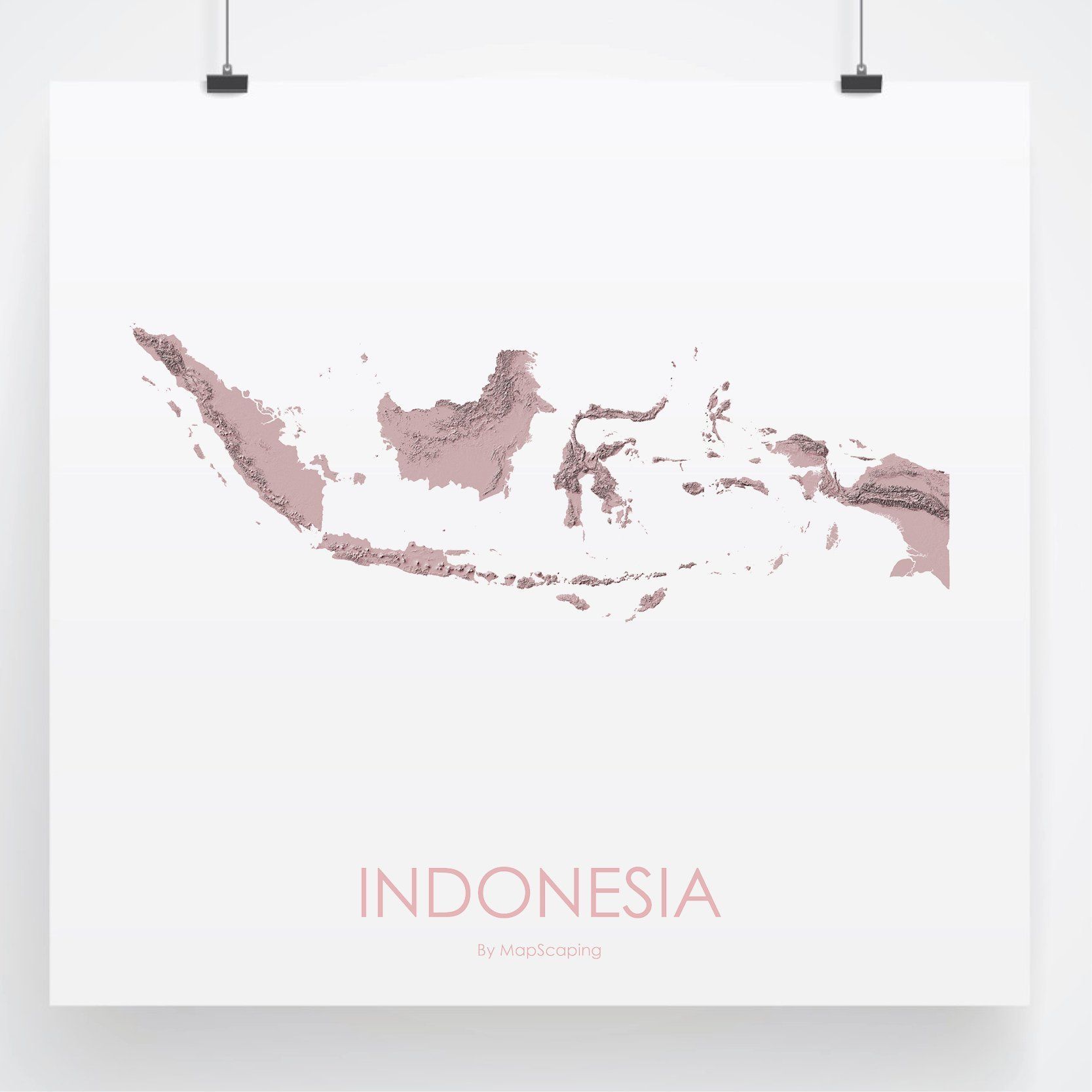 Indonesia Map 3D Rose. World map wallpaper, Map wallpaper, Island map