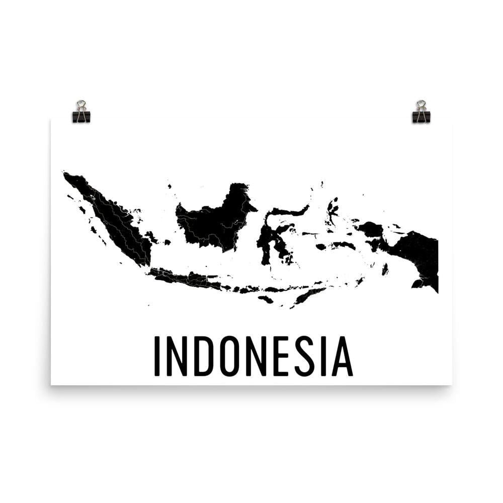 Indonesia Map Poster. Poster, Peta, Indonesia