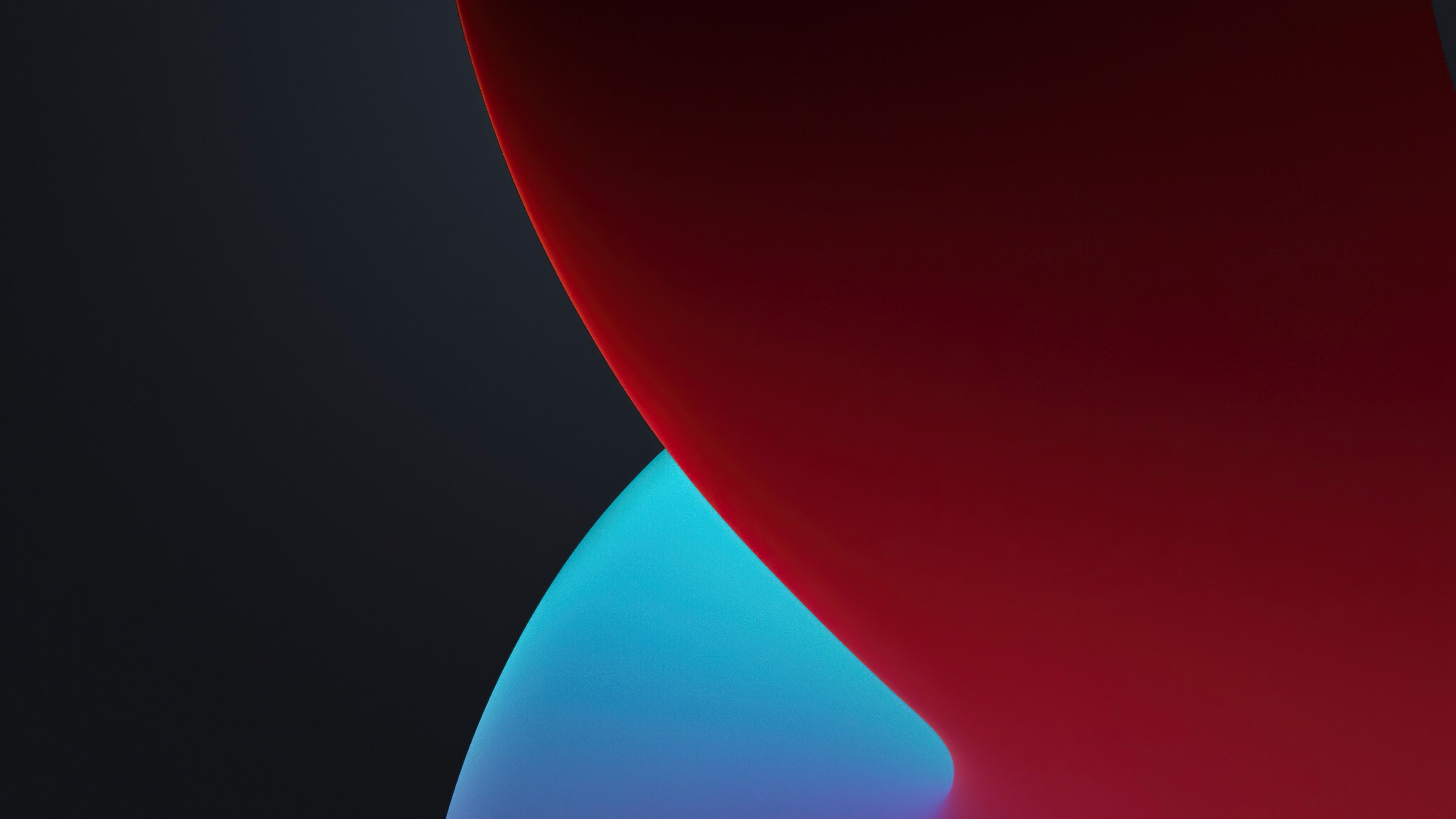 iOS 14 4K Wallpaper, WWDC, iPhone iPadOS, Dark, Red, Stock, Gradients