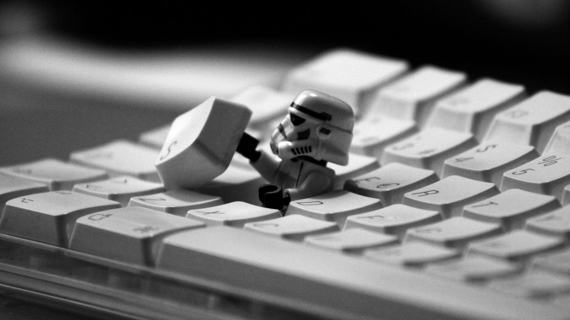 Hello There LEGO Star Wars Storm Trooper Keyboard Desktop Wallpaper