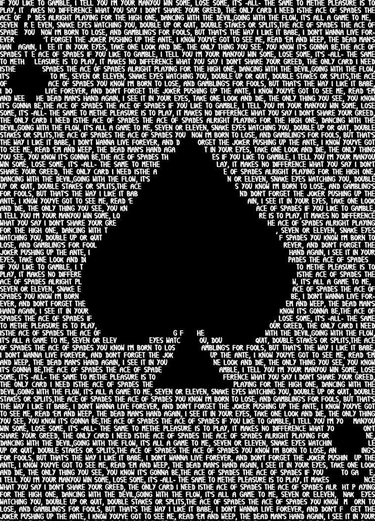 The Ace of Spades MotorHead. Ace of spades tattoo, Ace of spades, Ace card