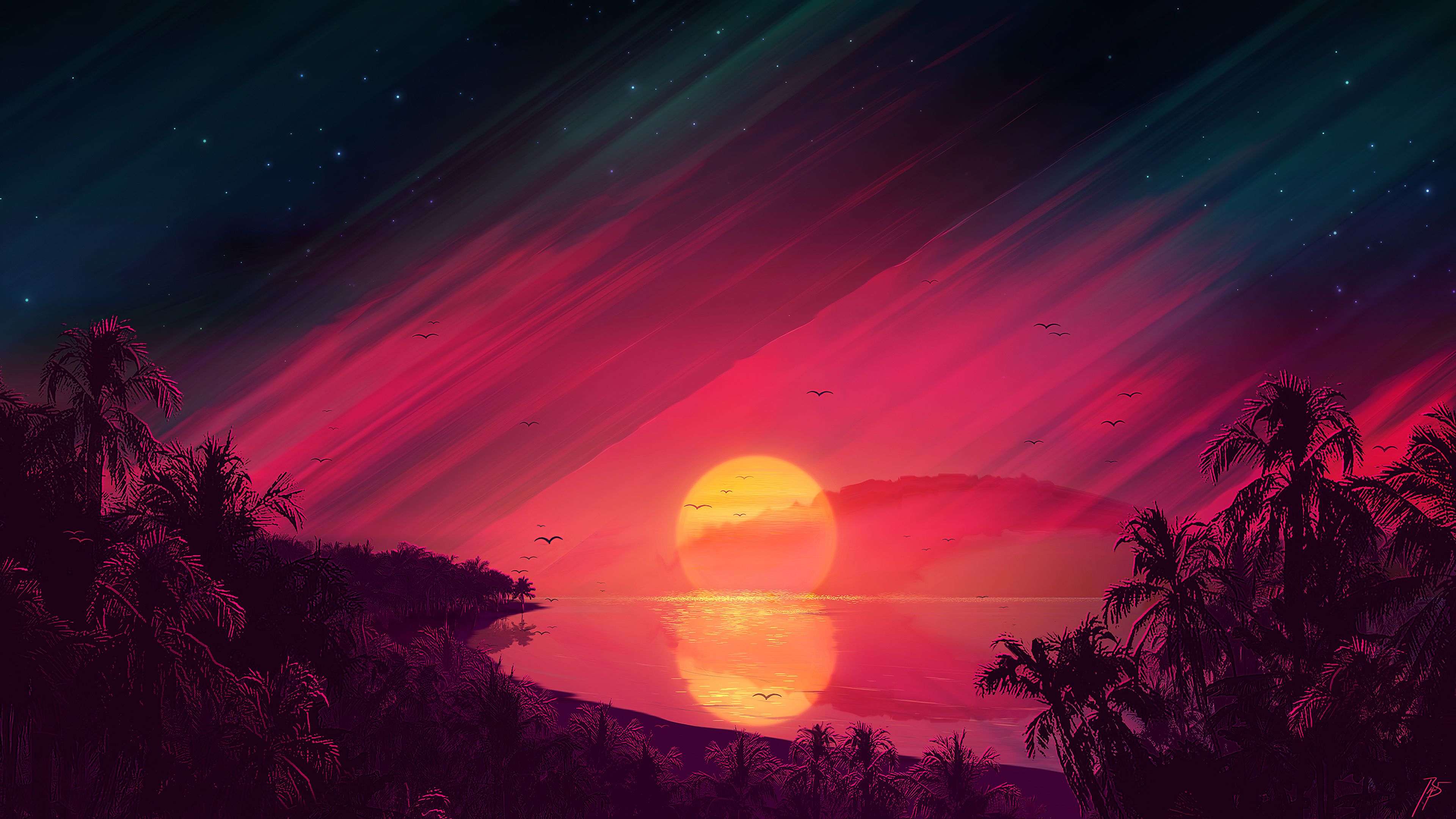 Beautiful Sunrise Lake Reflection 4k, HD Artist, 4k Wallpaper, Image, Background, Photo and Picture