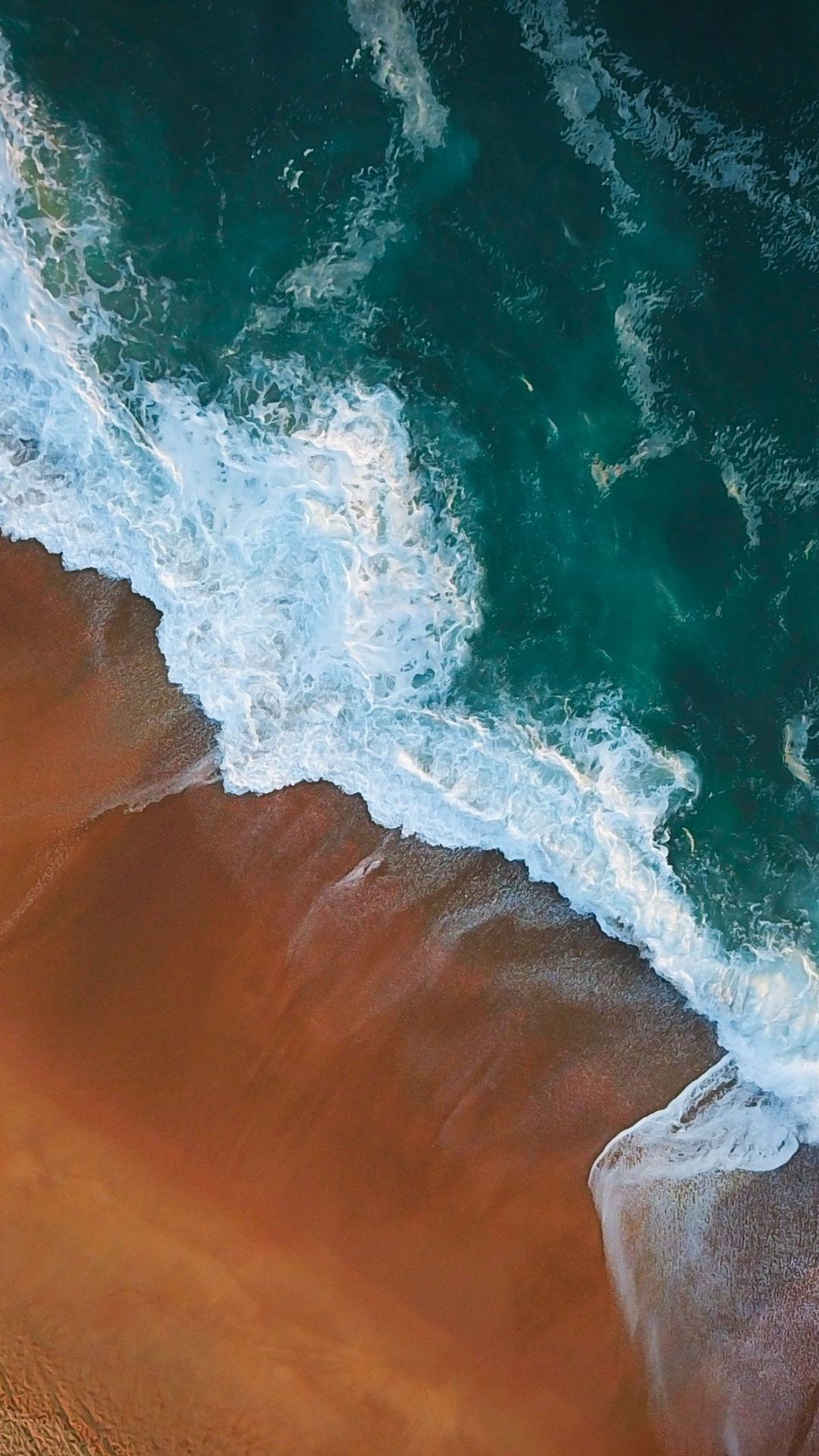 Aerial view, beach, sea waves, green water, sea, 1080x1920 wallpaper. Ocean wallpaper, Beach wallpaper, Aerial view