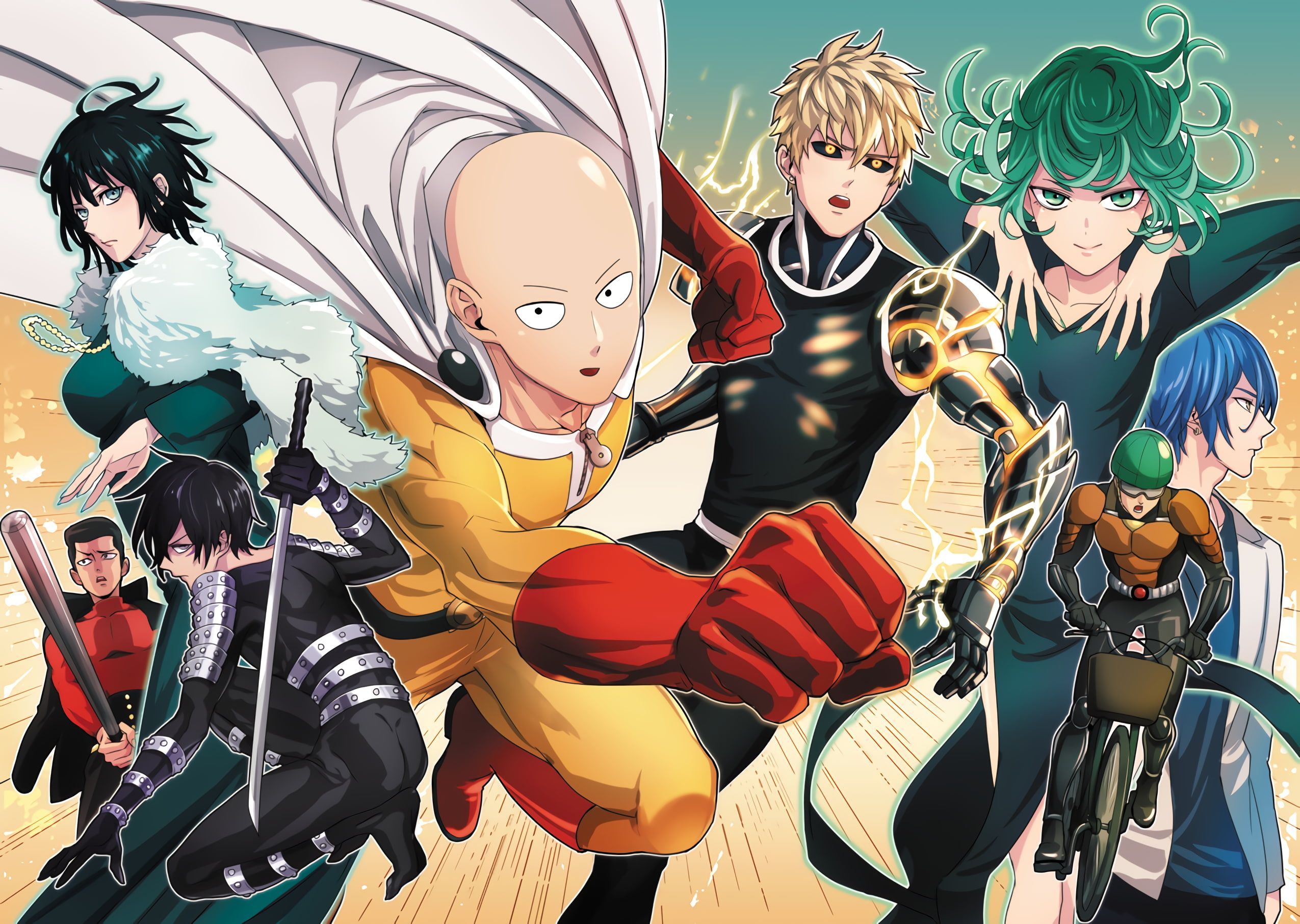 one punch man #saitama #tatsumaki #genos mumen rider #Anime P # wallpaper #hdwallpaper #desktop. One punch man anime, One punch man, One punch