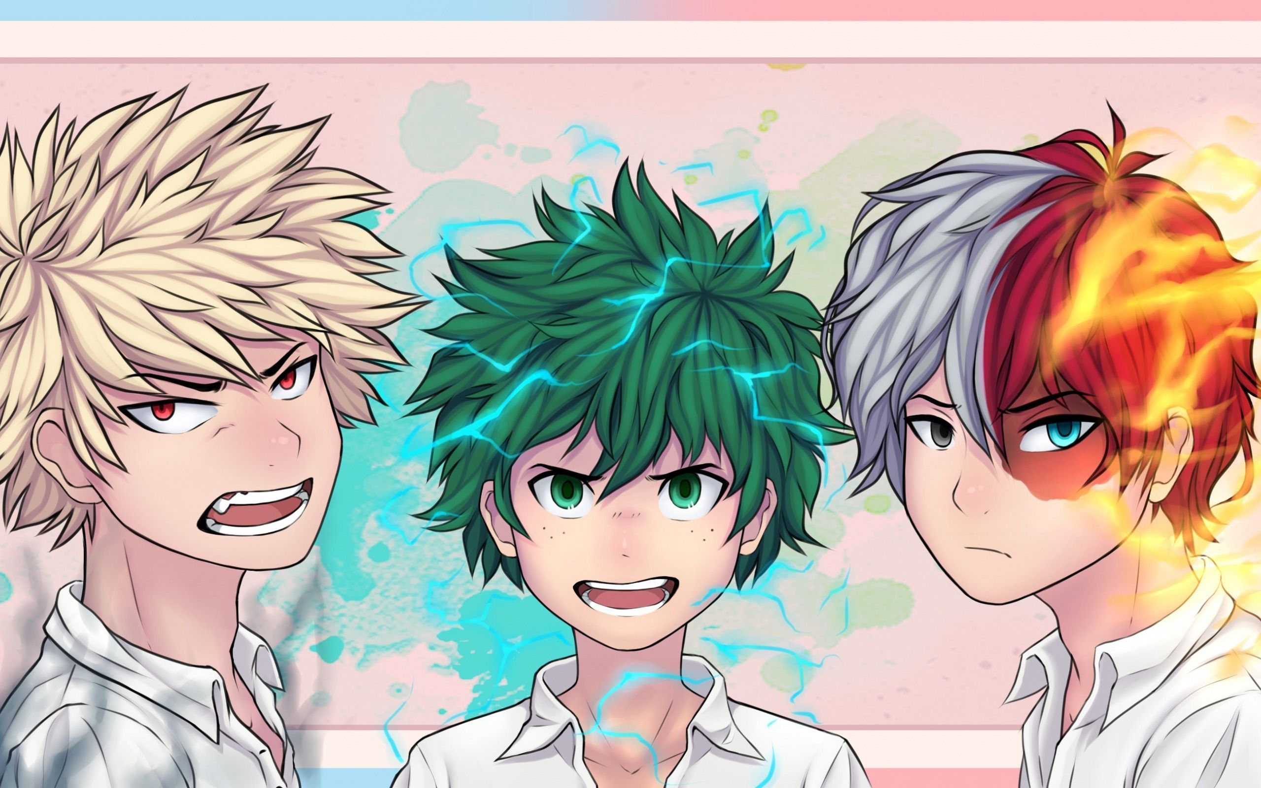 Bnha Deku Bakugou and Todoroki Wallpaper
