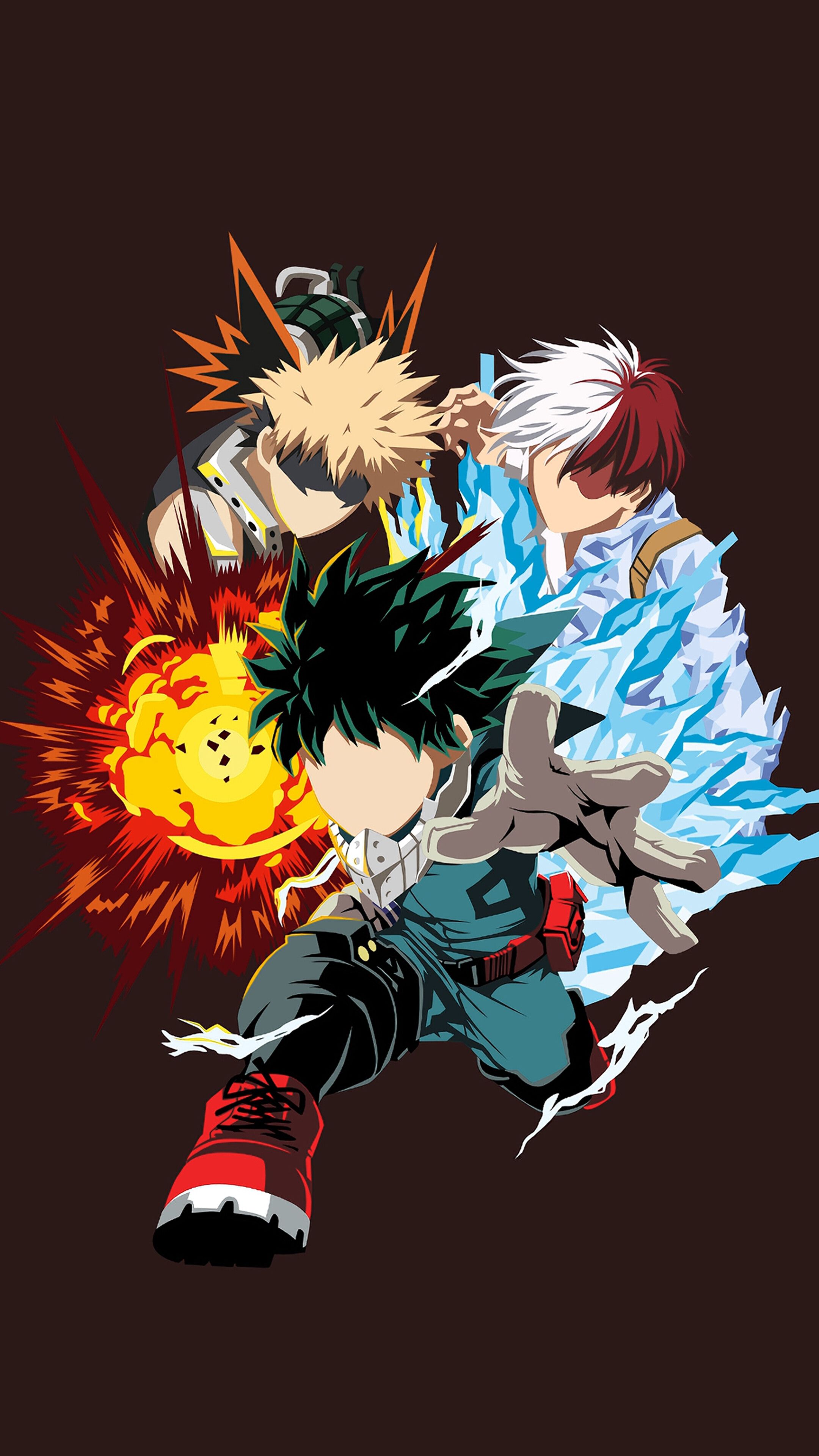 My Hero Academia, Minimalist, Izuku, Katsuki, Shoto, 4K phone HD Wallpaper, Image, Background, Photo and Picture. Mocah HD Wallpaper
