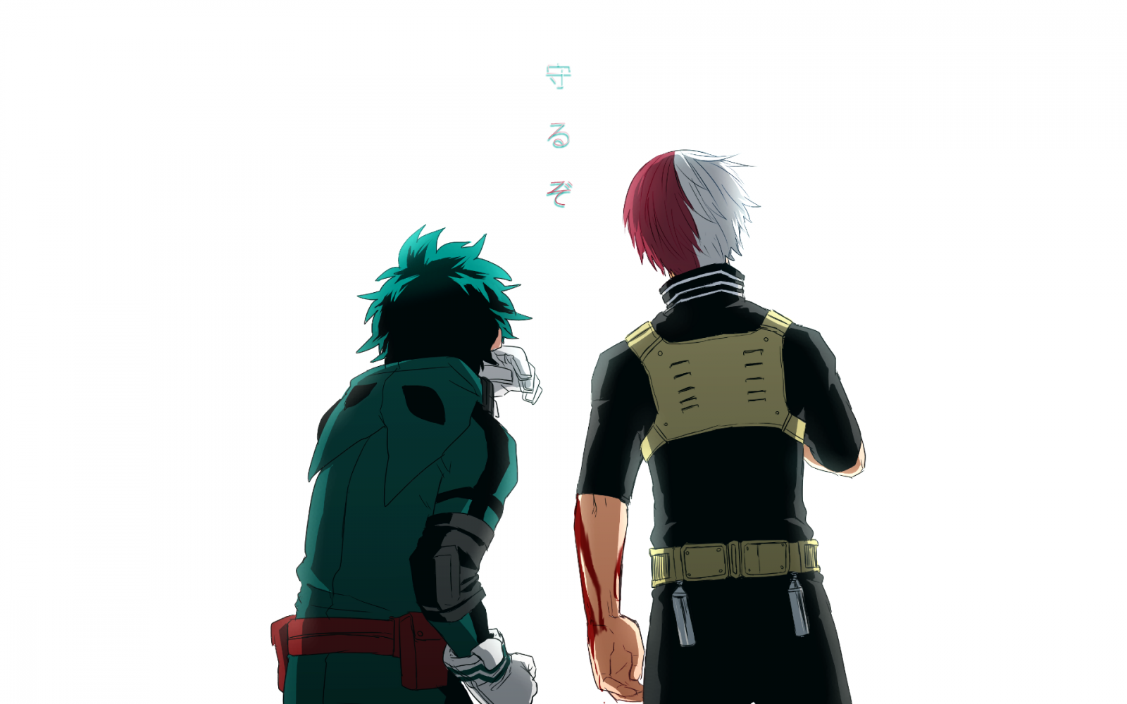 Wallpaper, Boku no Hero Academia, anime boys, Midoriya Izuku, Shoto Todoroki 1920x1200