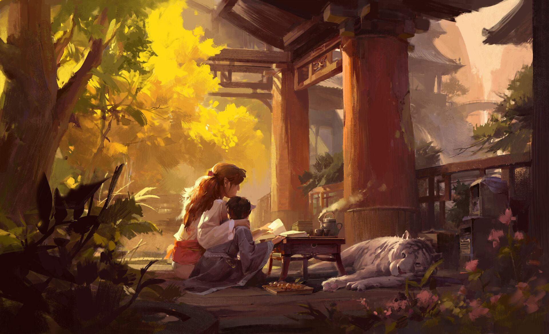 Fantasy Shrine Art HD Wallpaper