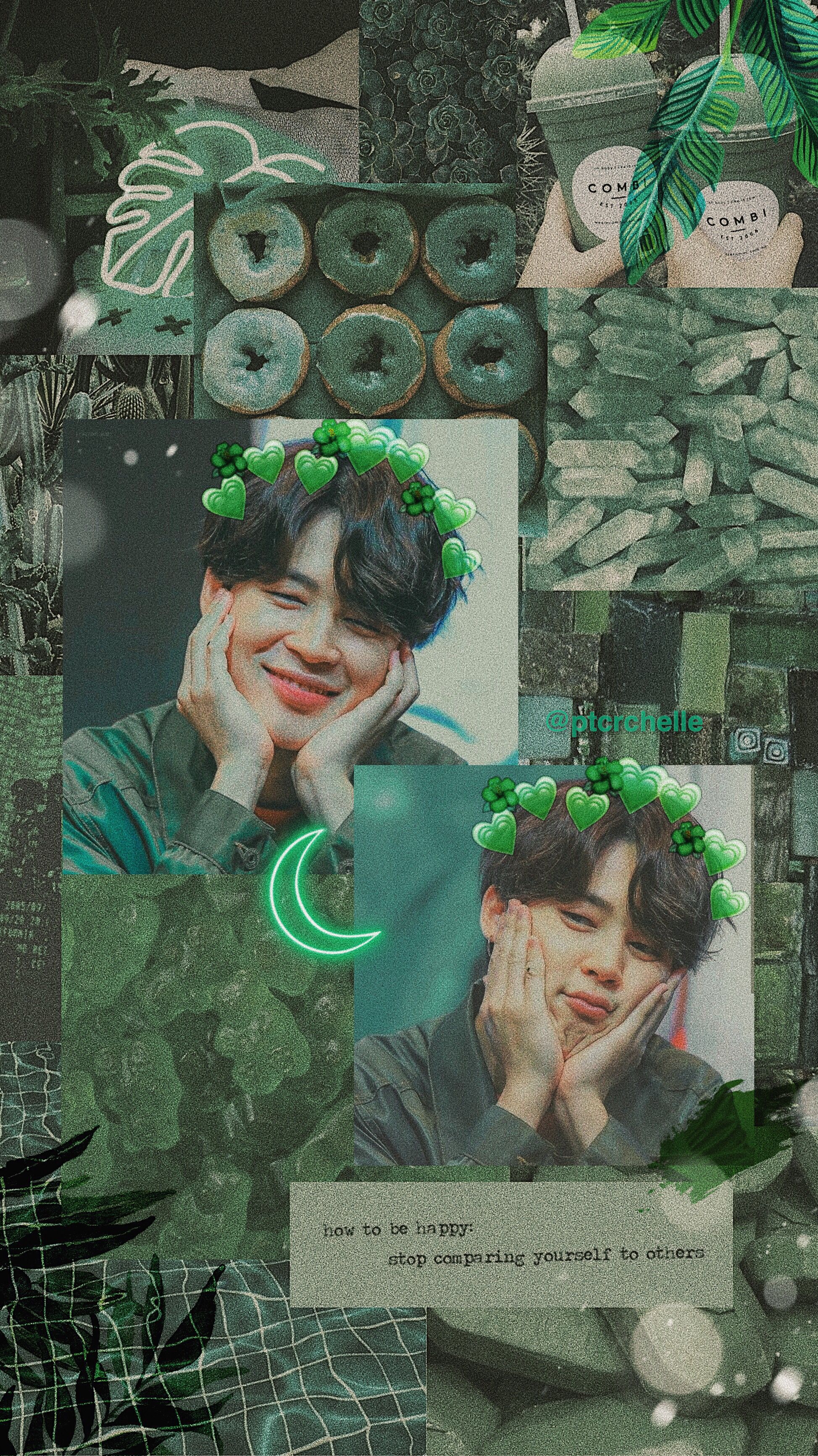 park jimin cute mochi in green aesthetic tumblr lockscreen wallpaper.. IG:. Foto abstrak, Abstrak, Wallpaper ponsel
