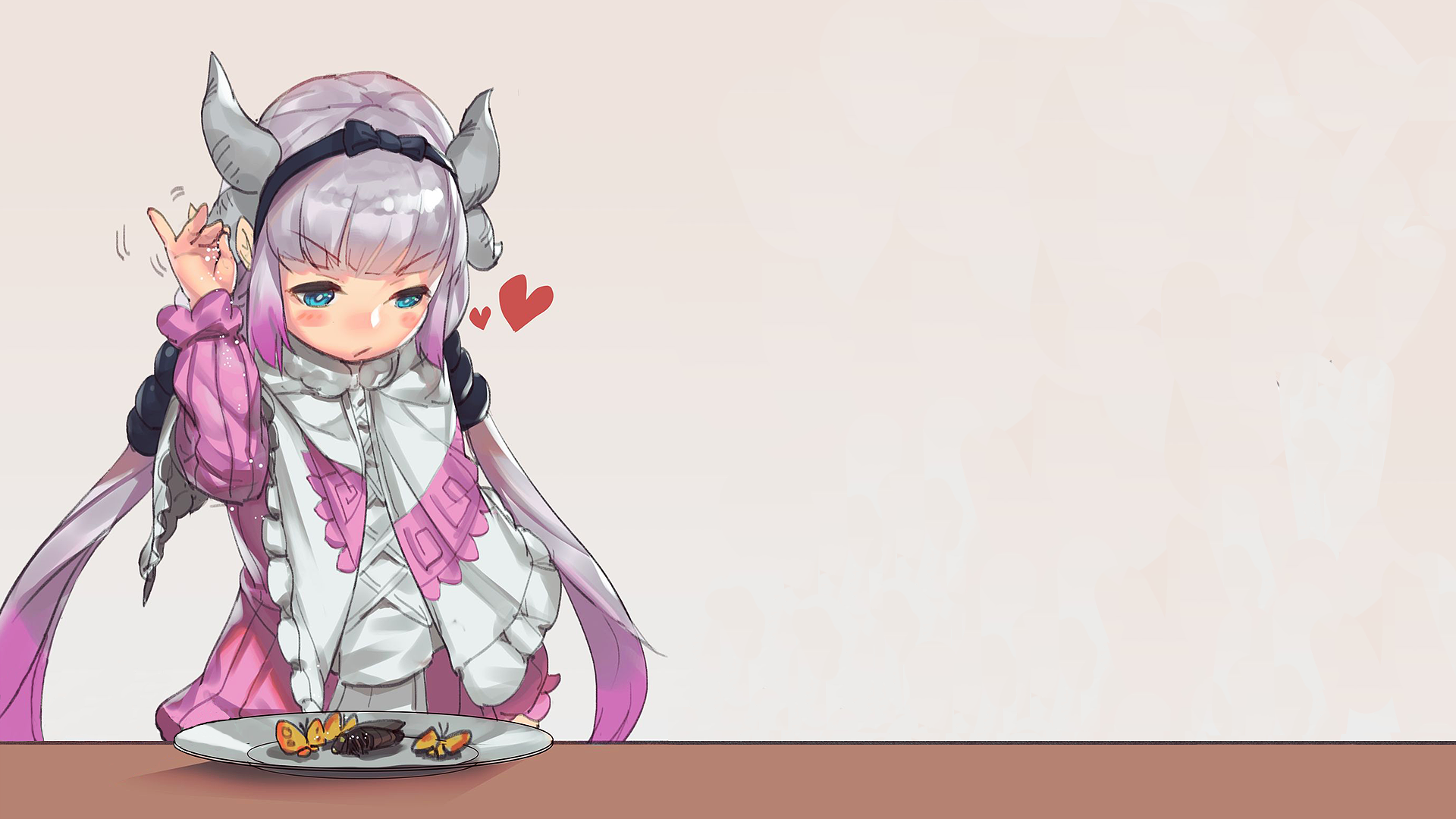 Miss Kobayashis Dragon Maid Kanna Kamui Kobayashi San Chi No Maid Dragon Anime Girls Simple Backgrou Wallpaper:1920x1080