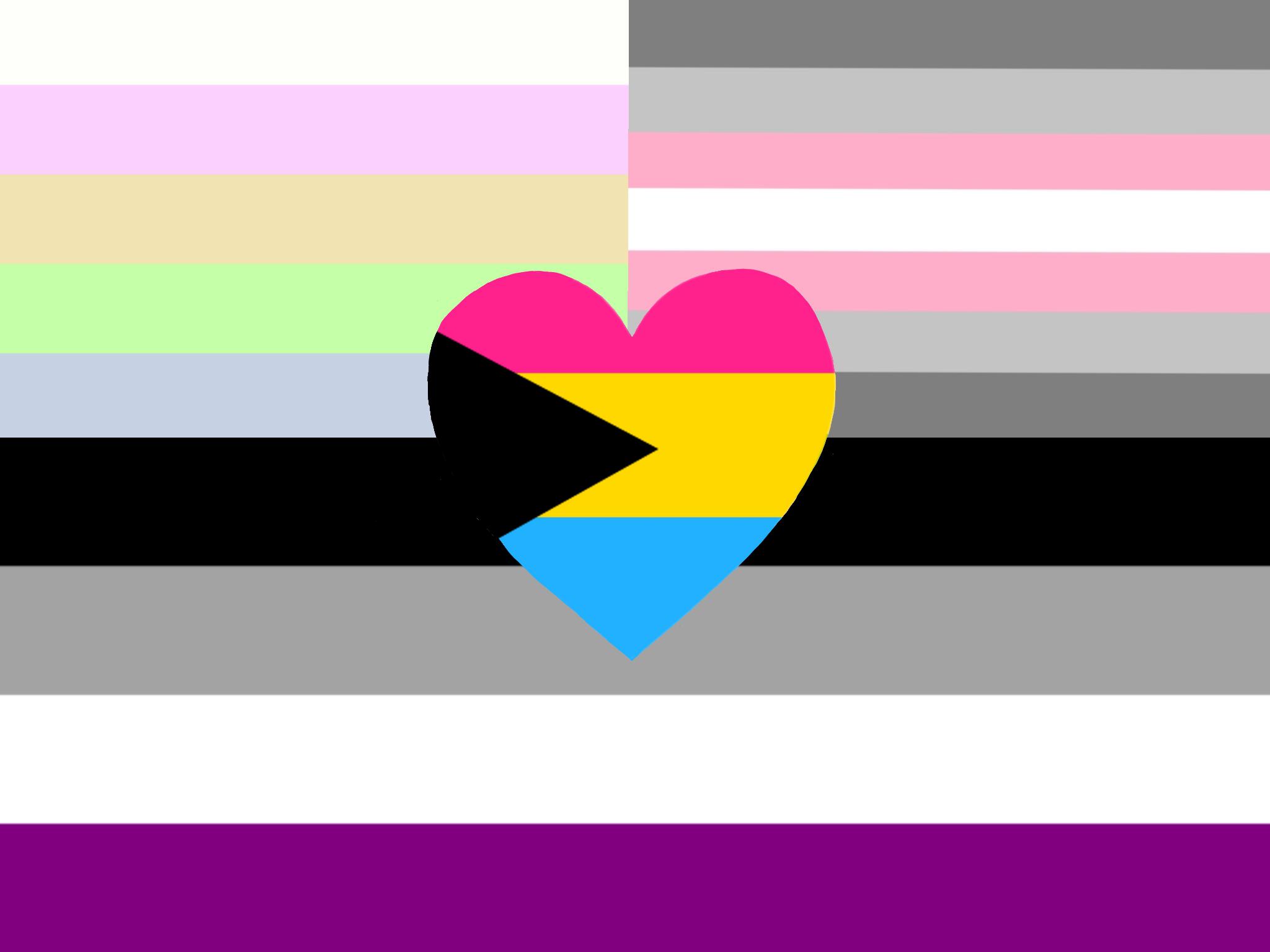 Cassgenderfae Demigirl Asexual Demi Panromantic Flag I Made For Myself. Don't Know If Its Weird To Put Gender And Sexuality On The Same Flag, But I Did It Anyway