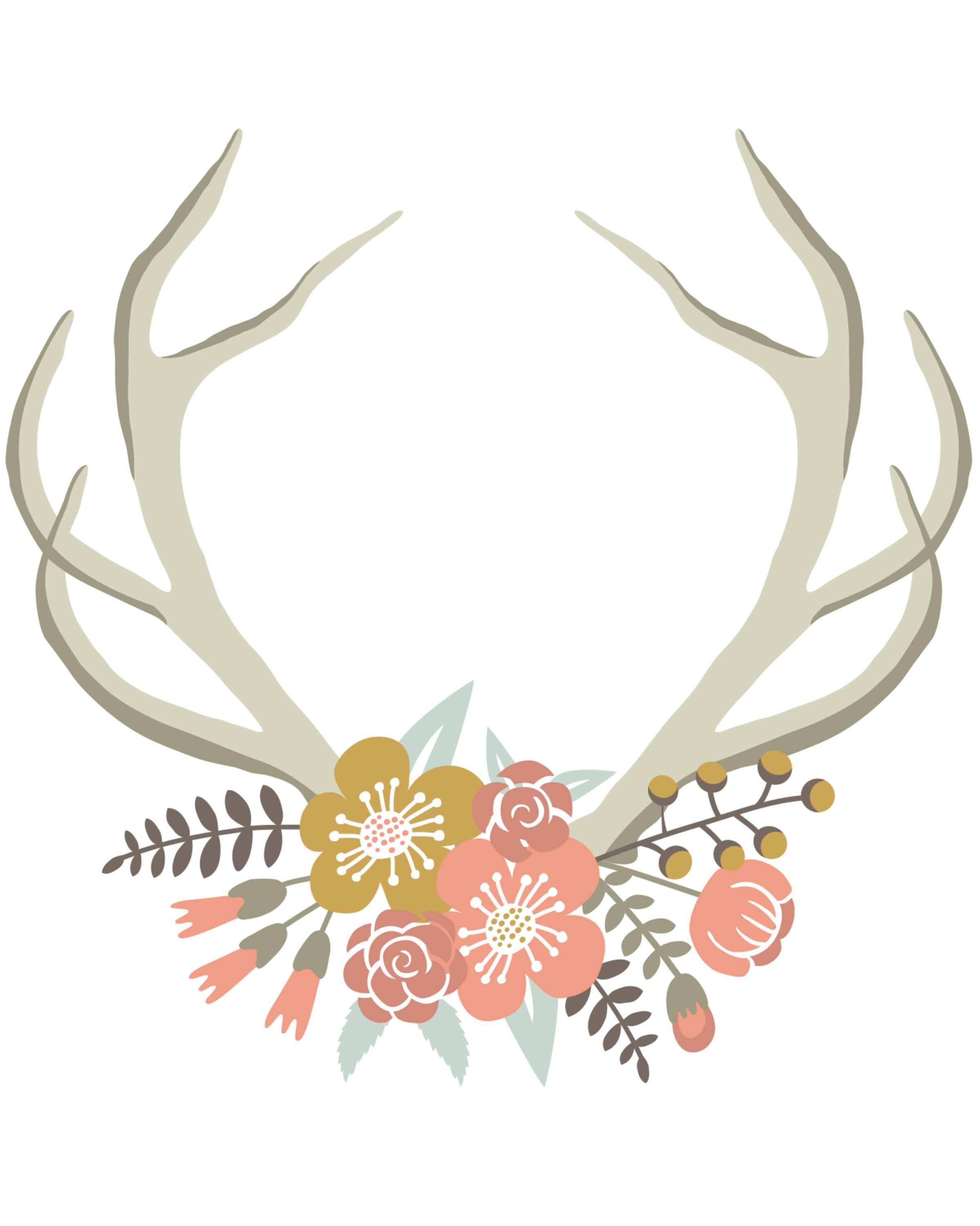 Free Flower Antler Clipart, Download Free Clip Art, Free Clip Art on Clipart Library