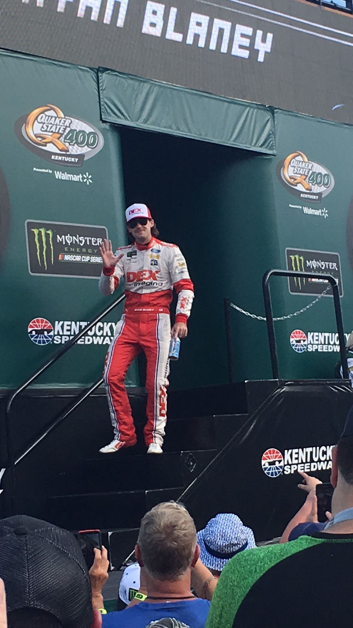 Ryan Blaney casually waving