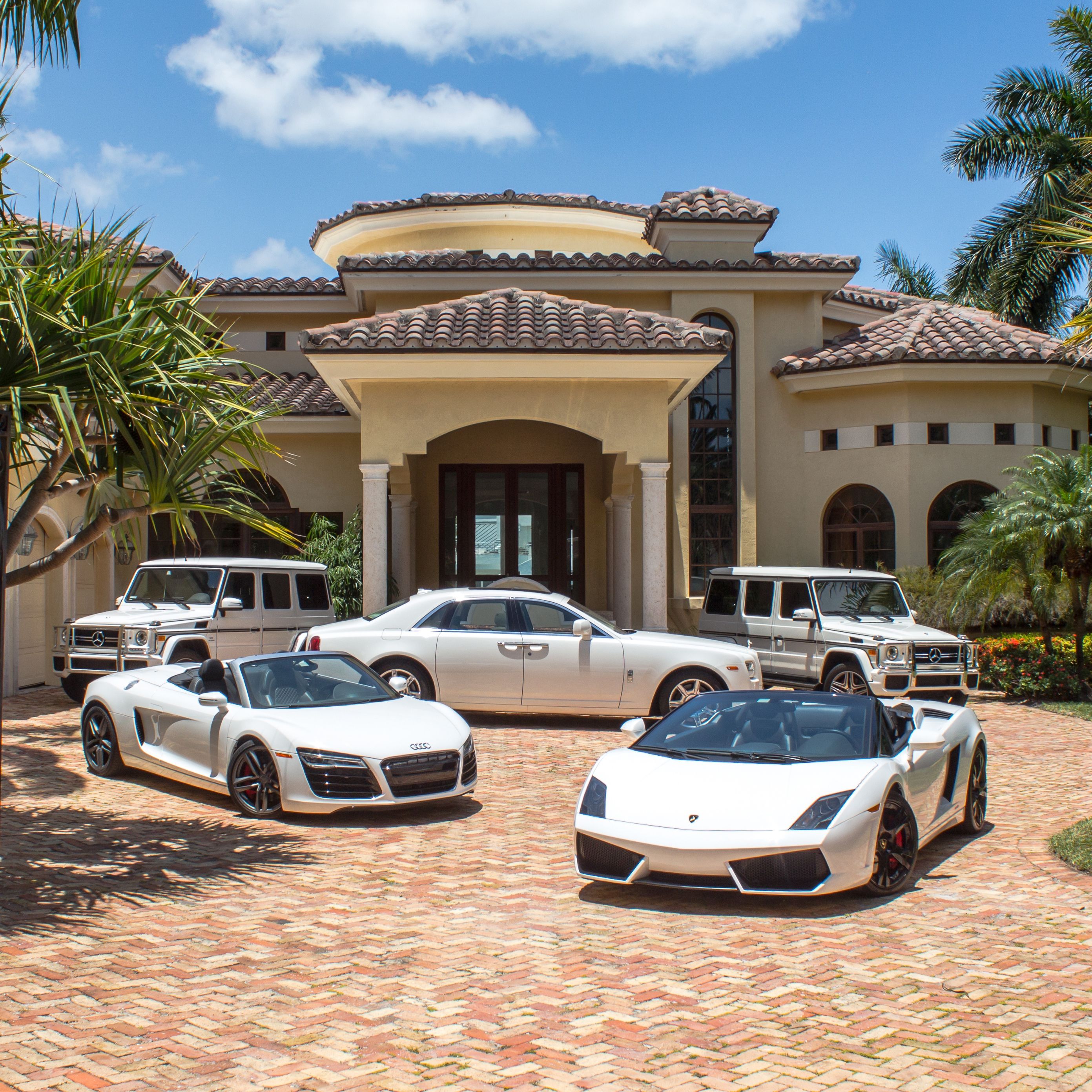 Exotic Mansions and Cars Wallpaper