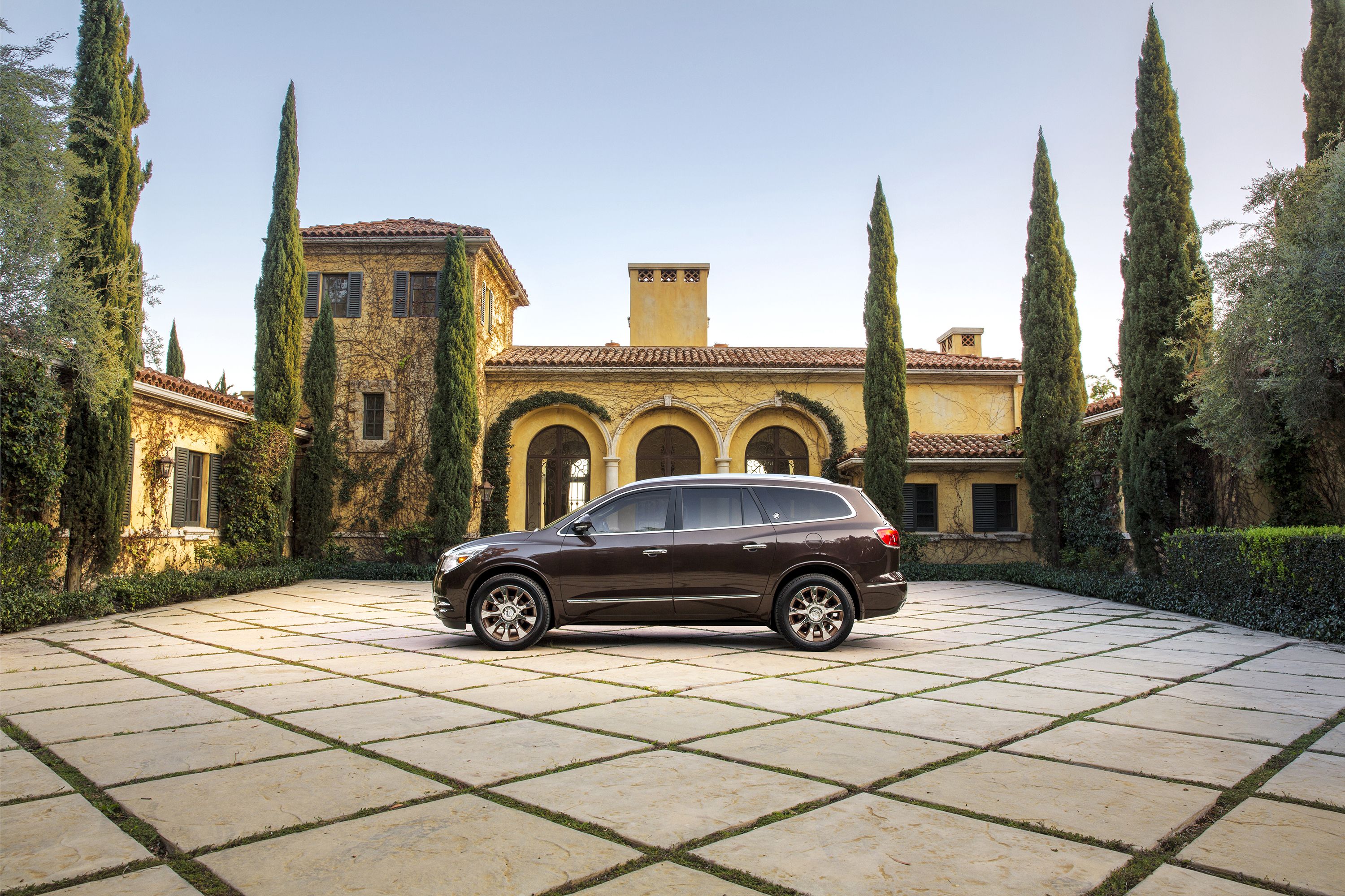 Wallpaper, architecture, vehicle, house, Buick, Enclave, estate, netcarshow, netcar, car image, car photo, home, mansion, residential area, automobile make 3000x2000