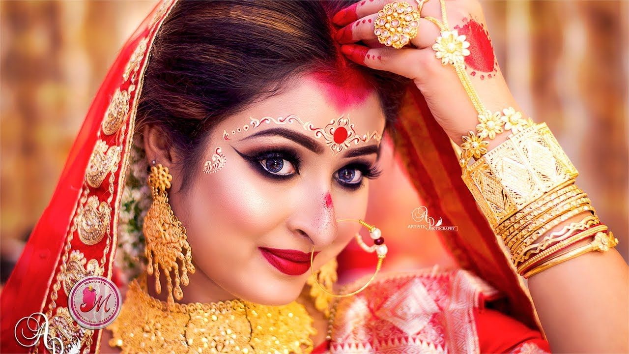 Best Airbrush Bengali Bridal Makeover Tutorial.. By Mayuri Sinha Sarkar