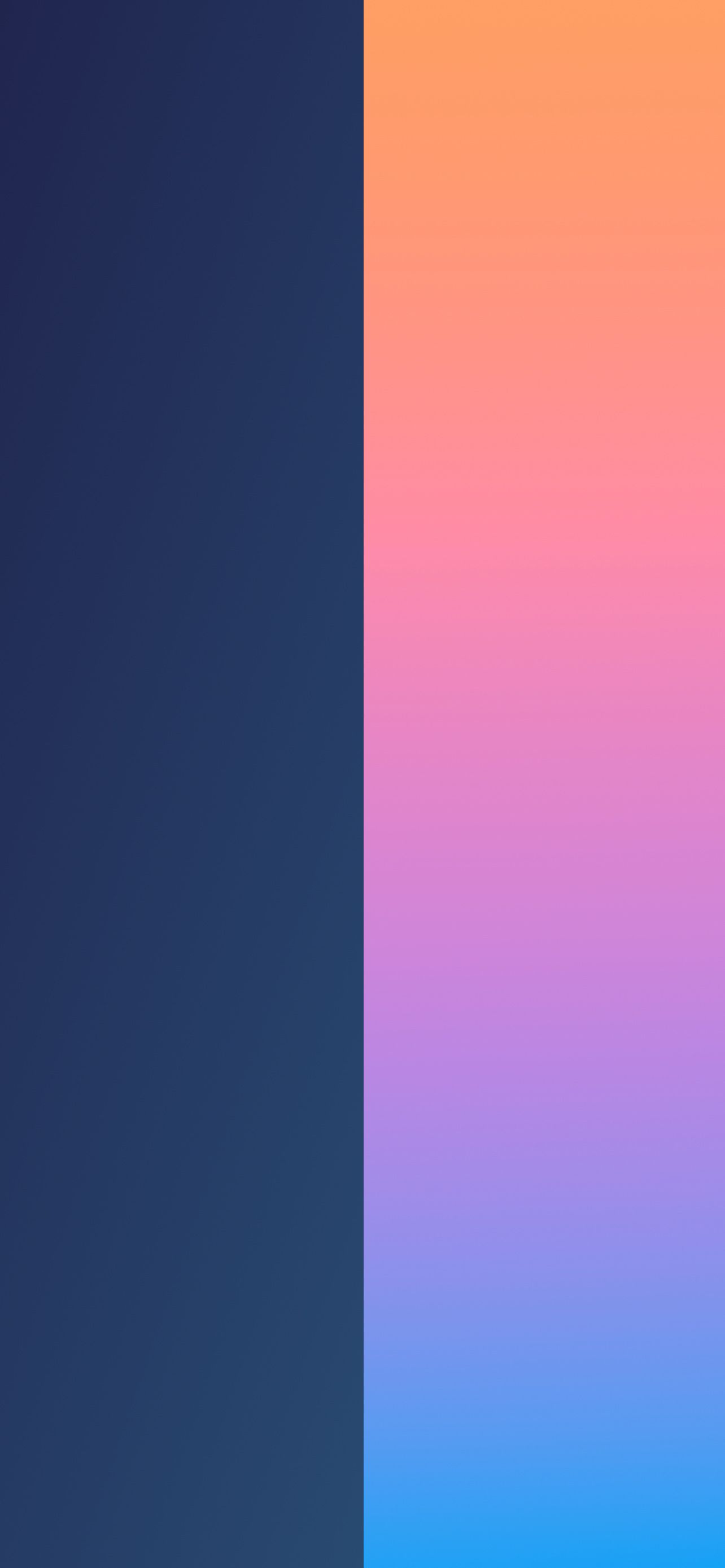 Duo iPhone wallpaper with split colors