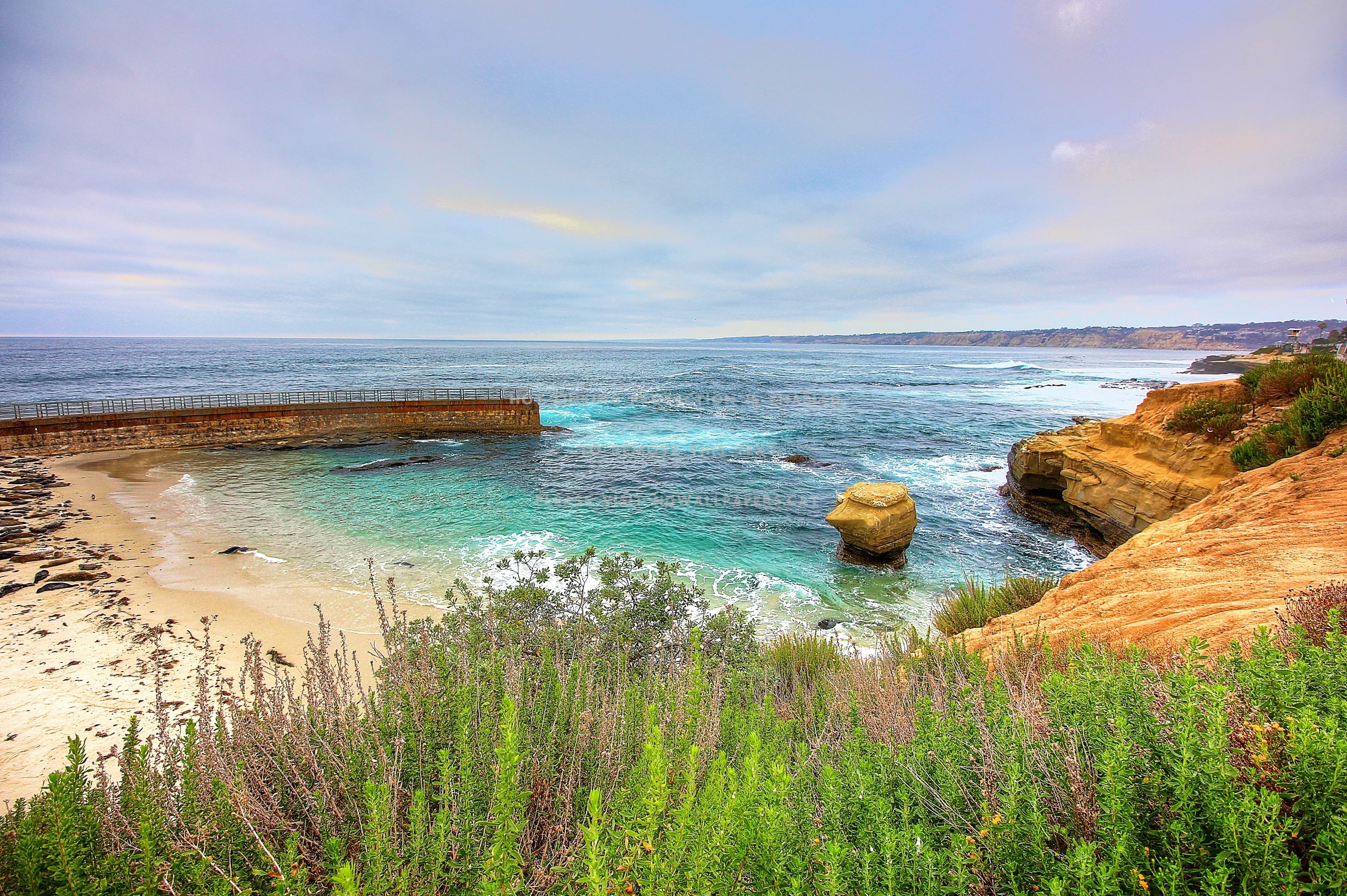la jolla cove california wall coast sea