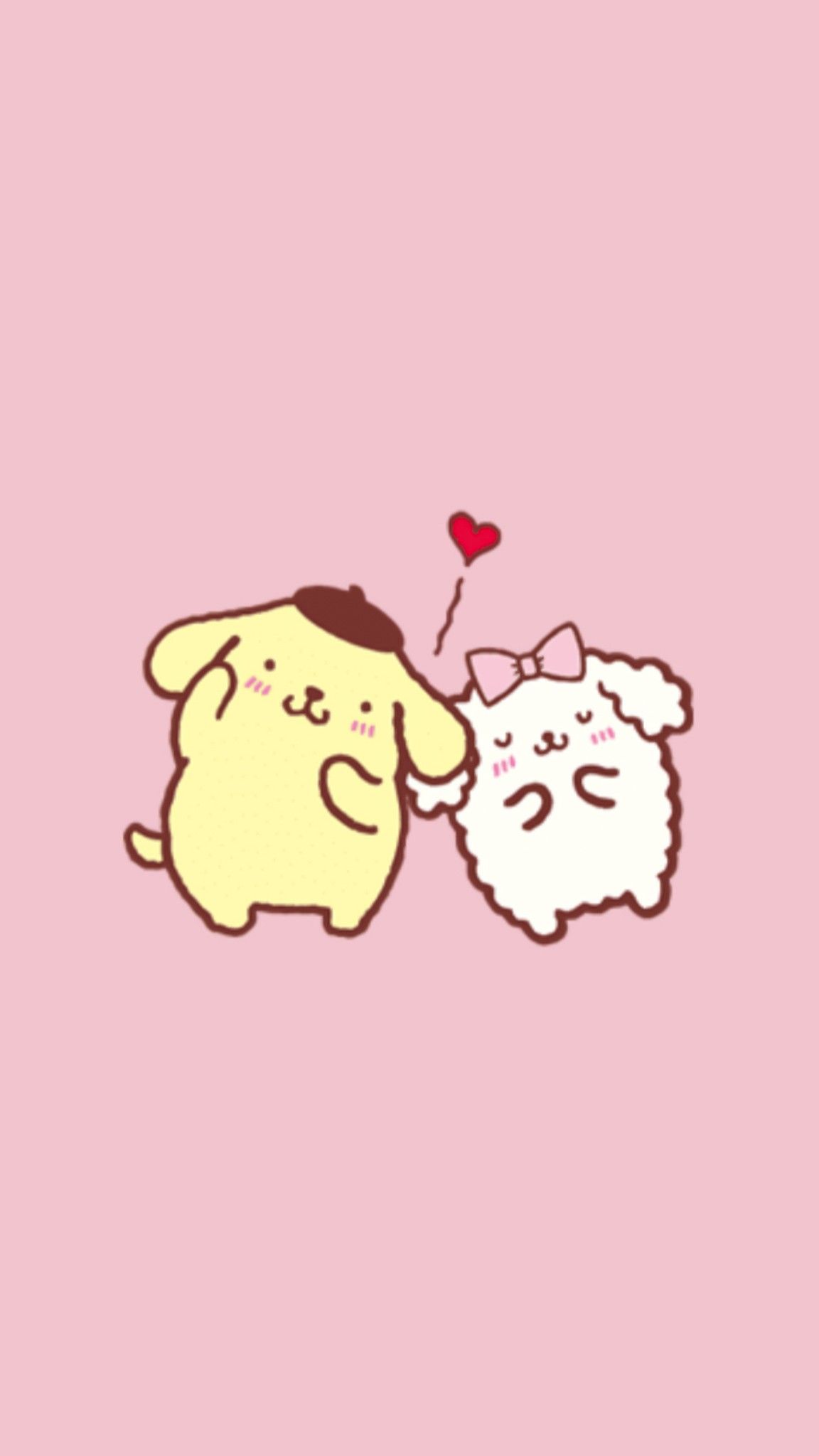 Pompompurin and Macroon love. Sanrio wallpaper, Cute wallpaper, Kawaii wallpaper
