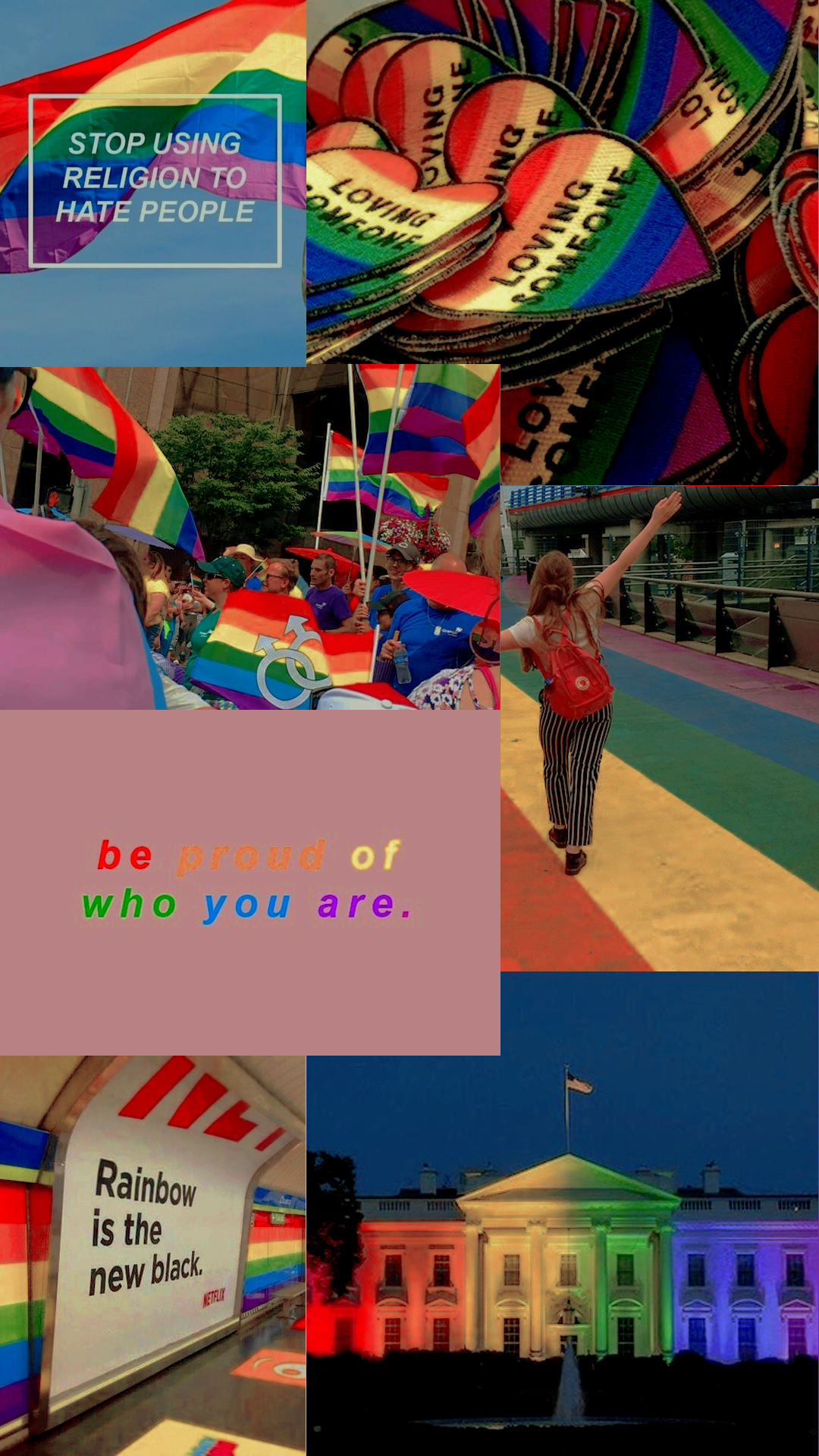 Aesthetic Lockscreen Tumblr Pride Rainbow Wallpaper Portal