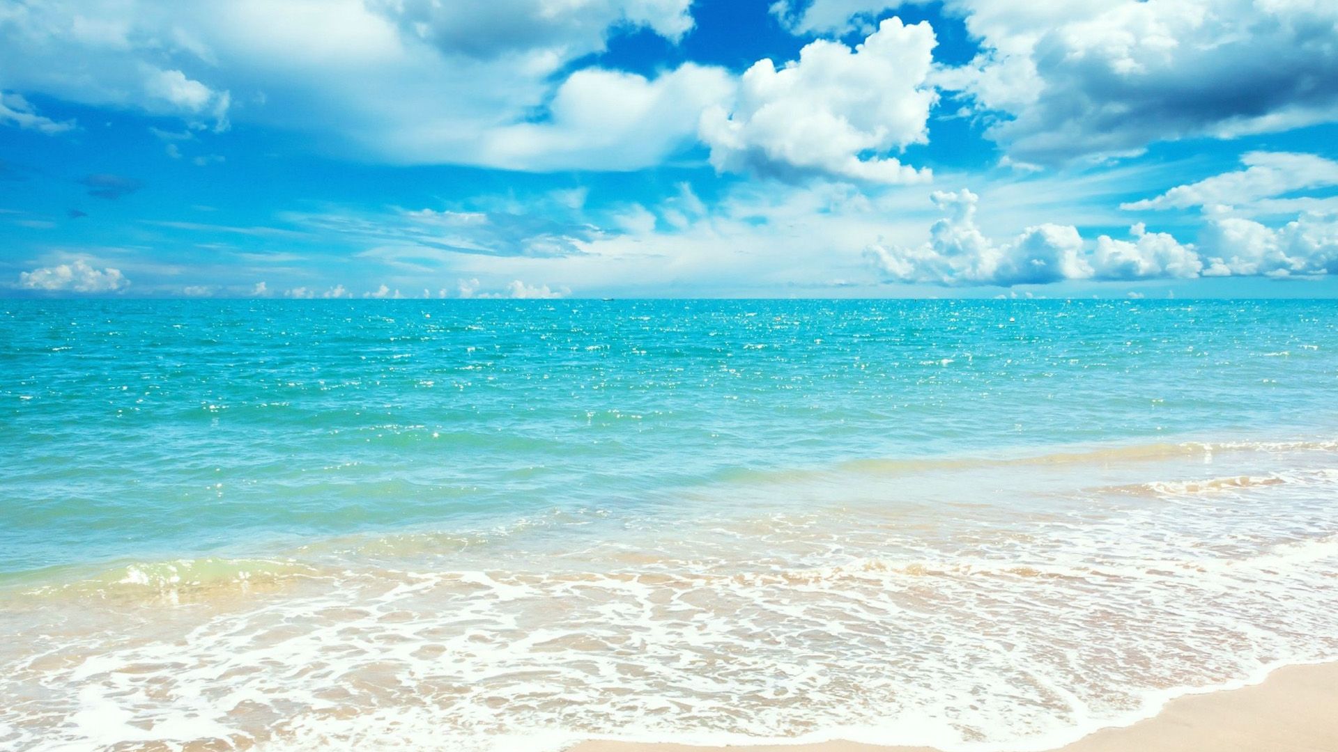 Summer blue sky and clear waters Wallpaper, Beach Picture and image