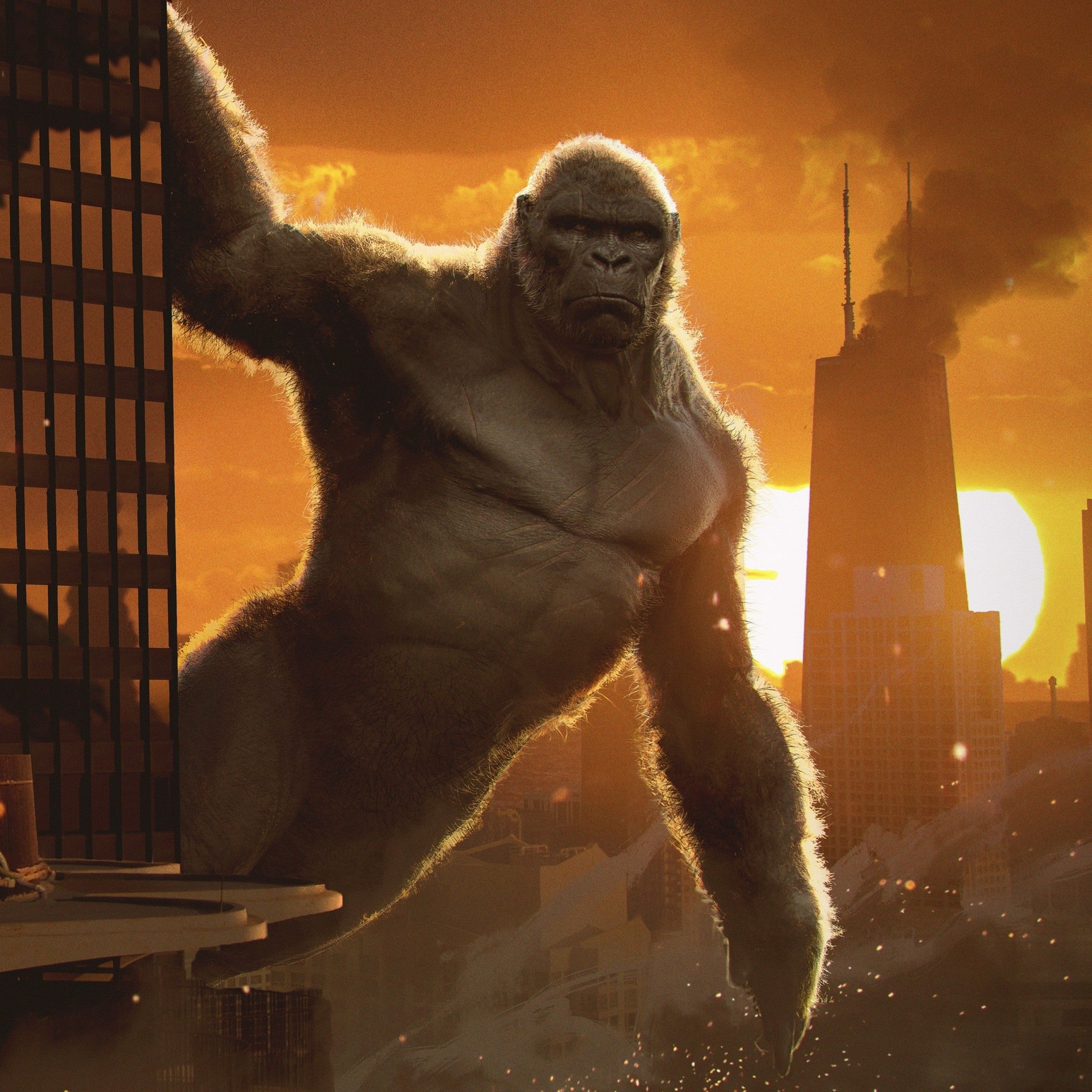 Godzilla vs Kong 4K Wallpaper, King Kong, 2020 Movies, Movies