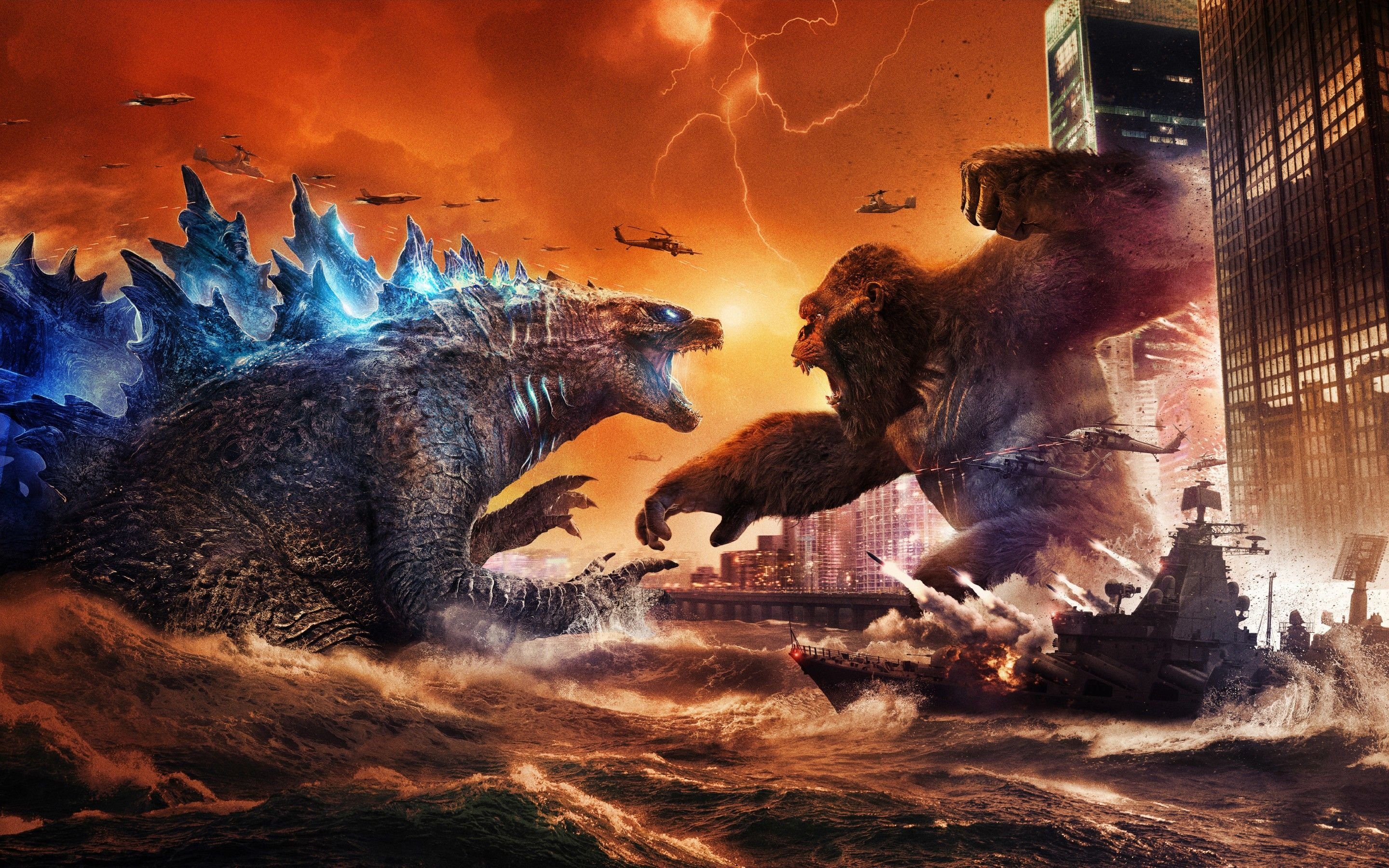 Godzilla vs Kong 4K Wallpaper, 2021 Movies, 5K, Movies