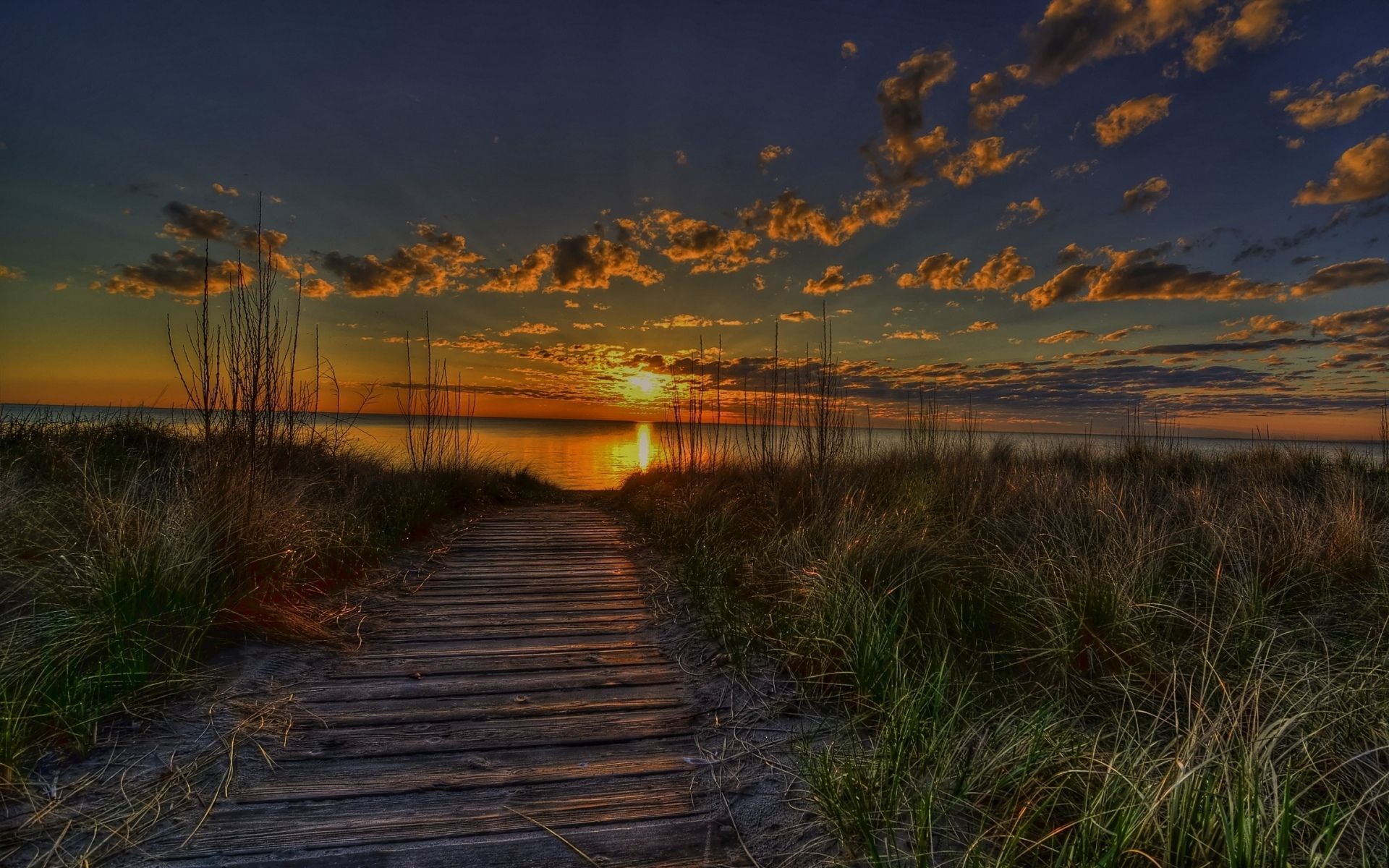 Summer Beach Sunset Desktop Wallpaper