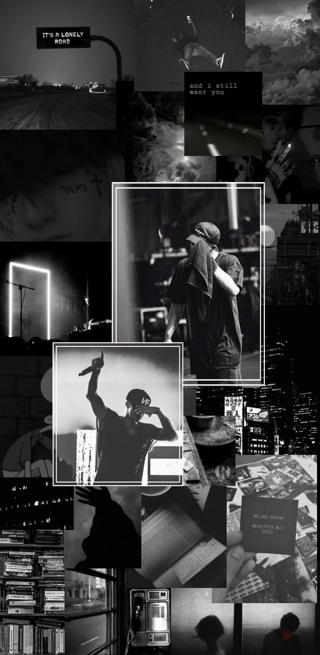 Nf real music aesthetic wallpaper black and white. Music wallpaper, Dark background wallpaper, Black aesthetic wallpaper