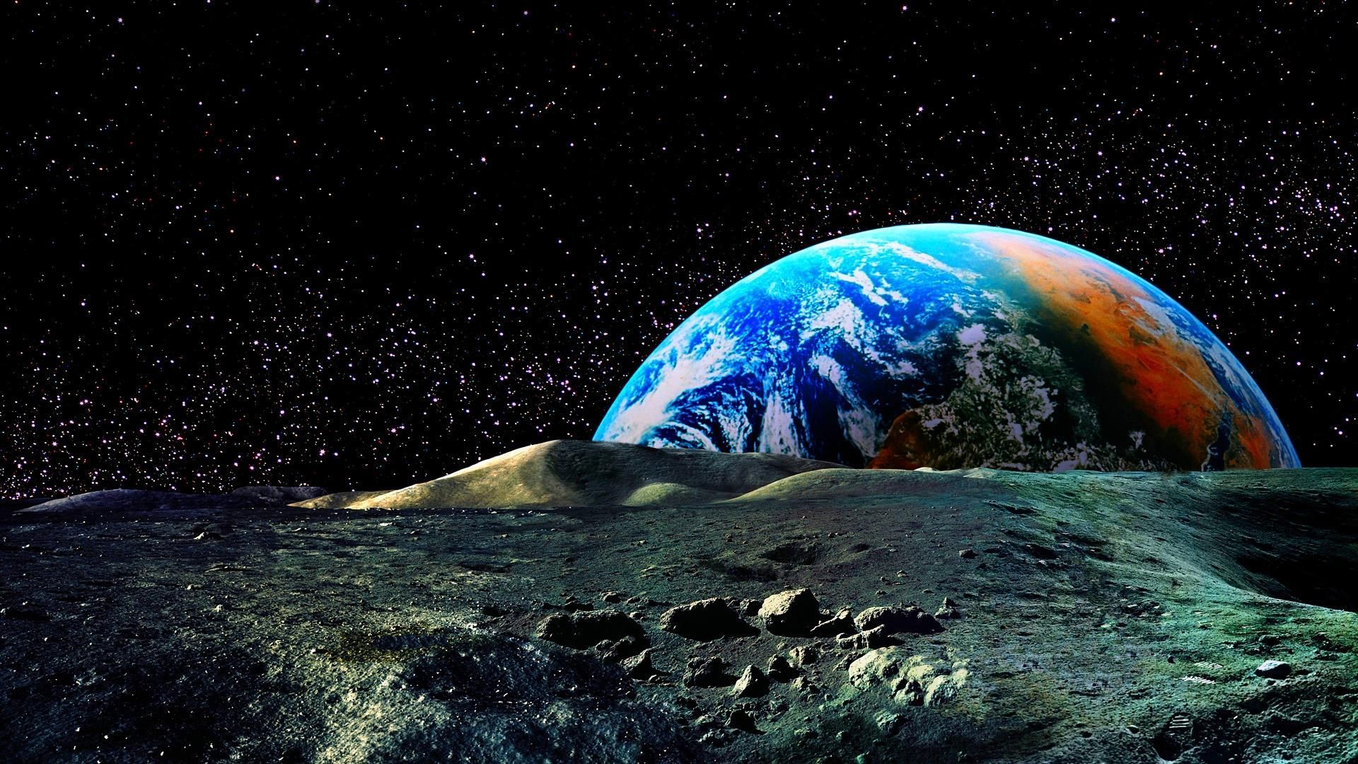 Moon Space Wallpaper Free Moon Space Background