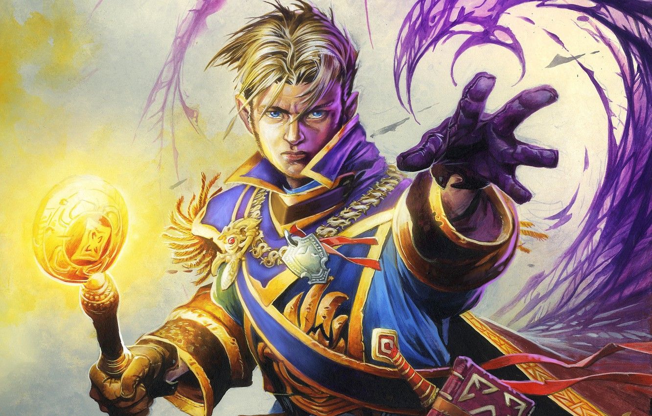 Wallpaper guy, blonde, priest, Hearthstone, Rinn, Anduin, Anduin Wrynn image for desktop, section игры