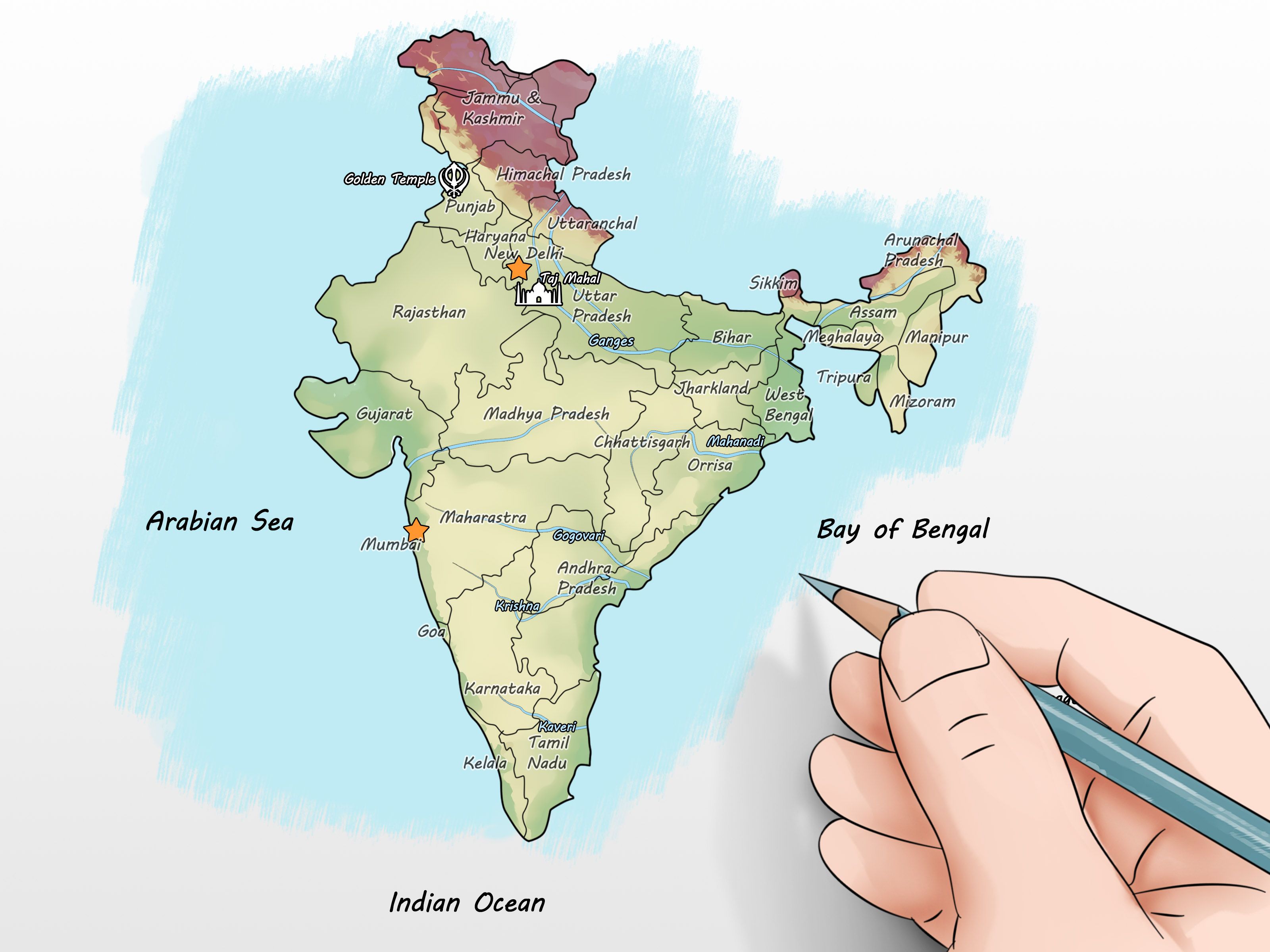 Map of India (with Picture)