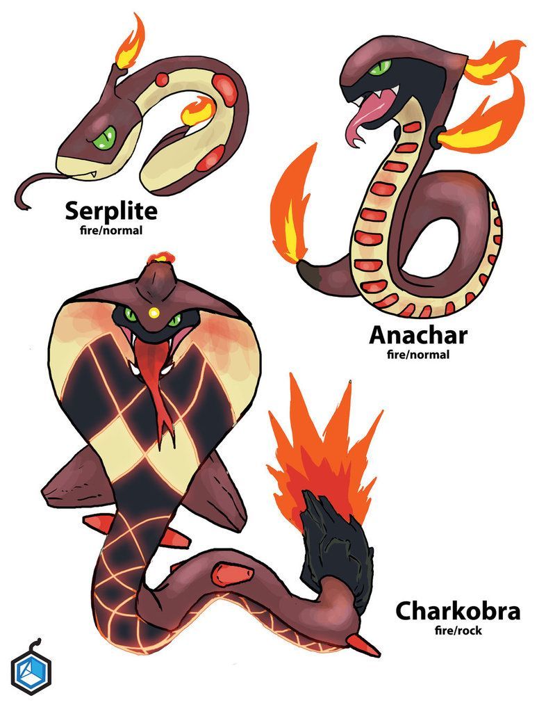 Snake Fakemon Fire Fire Rock. Pokemon, Pokemon, Pokemon Eevee